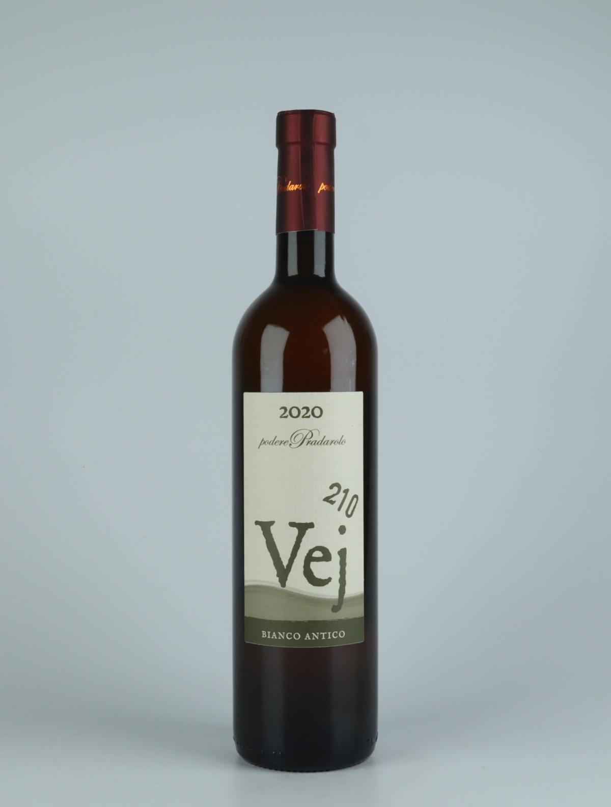 A bottle 2020 Vej 210 - Bianco Antico Orange wine from Podere Pradarolo, Emilia-Romagna in Italy