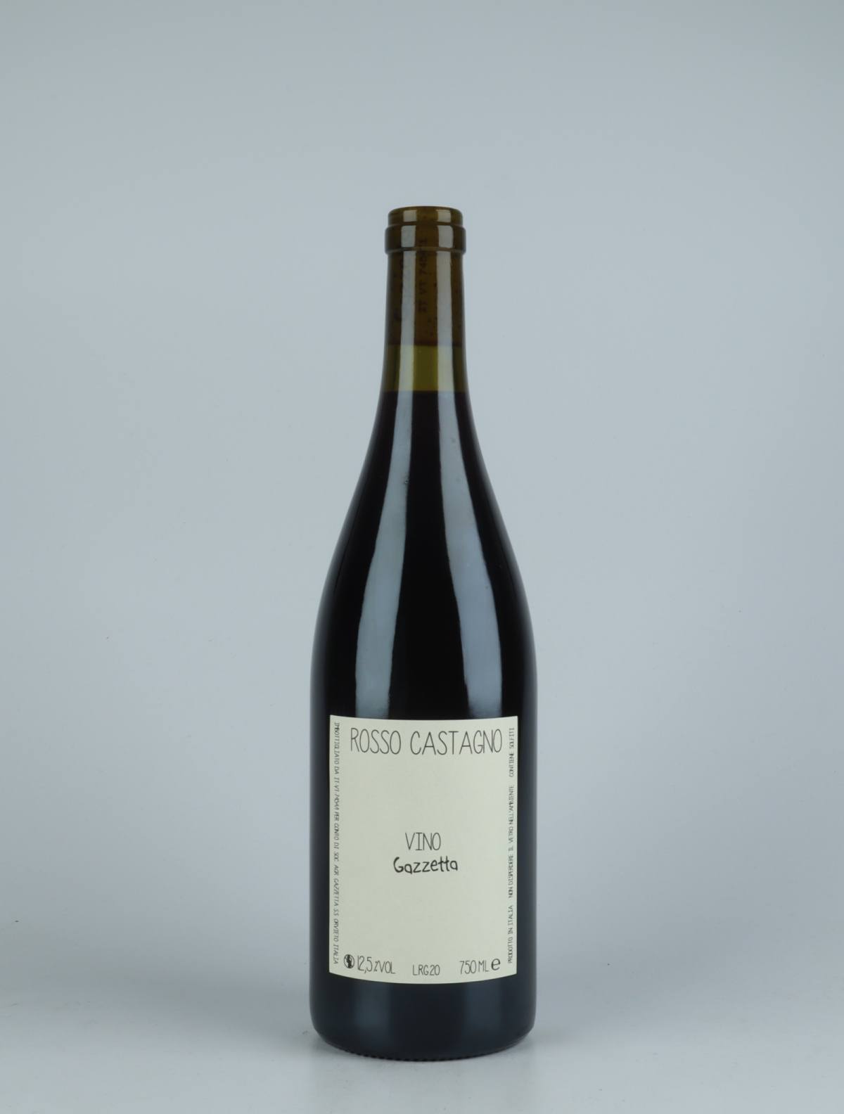 A bottle 2020 Vino Rosso Castagno Red wine from Gazzetta, Lazio in Italy