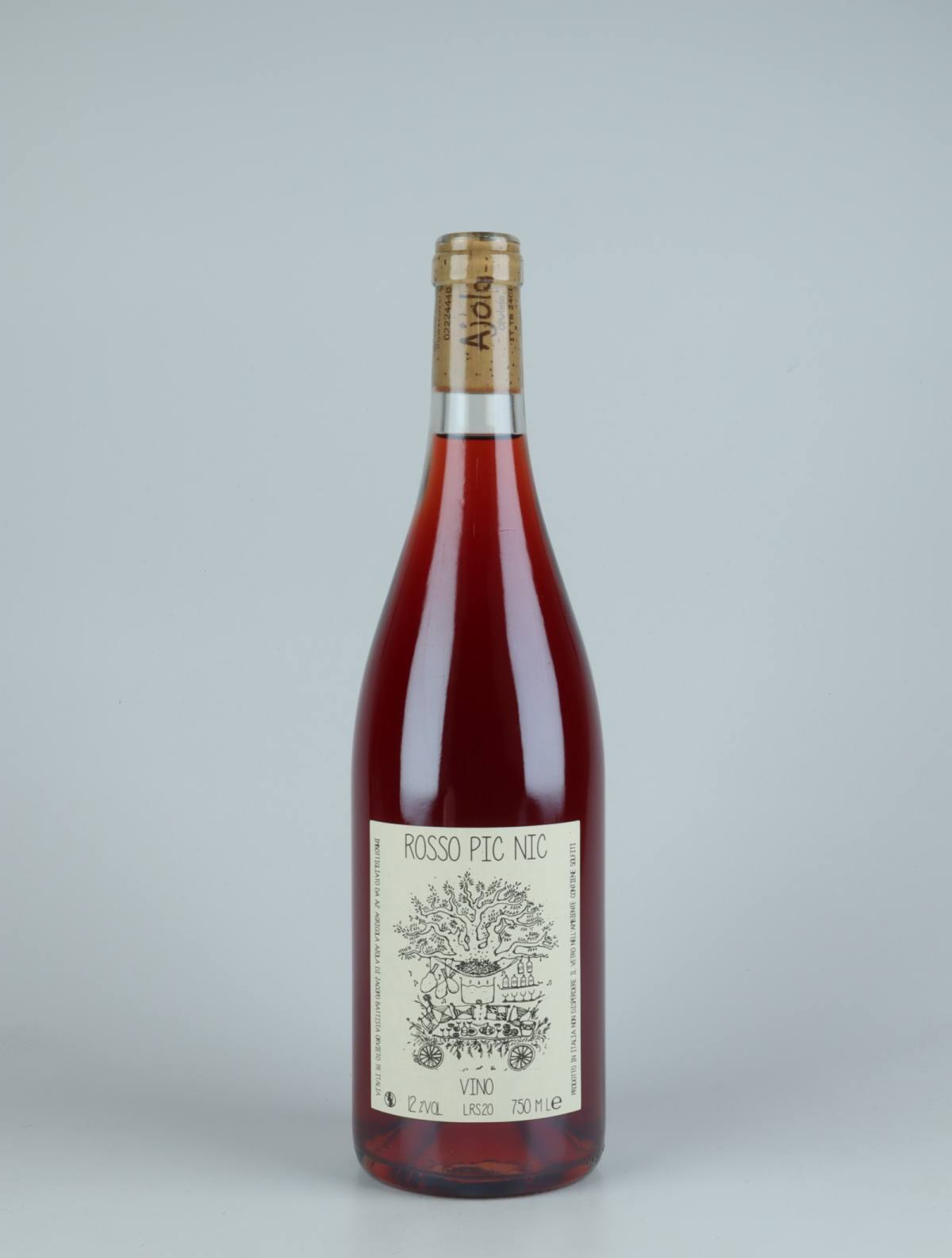 En flaske 2020 Vino Rosso Pic Nic Rødvin fra Ajola, Umbrien i Italien