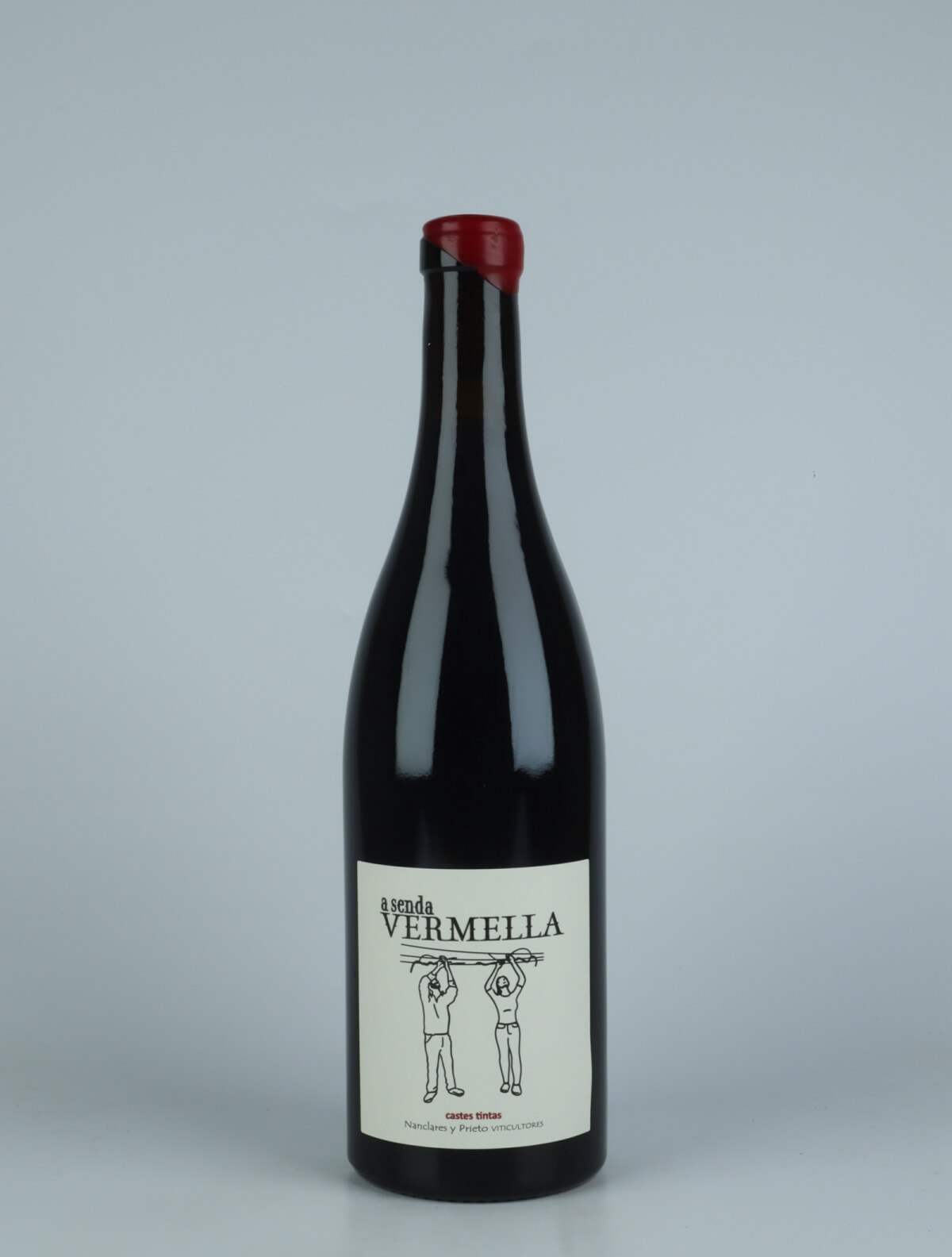 A bottle 2021 A Senda Vermella Red wine from Alberto Nanclares, Rias Baixas in Spain