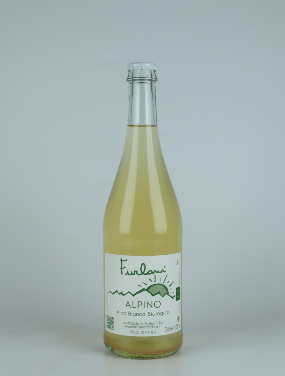 A bottle 2021 Alpino Sparkling from Cantina Furlani, Alto Adige in Italy
