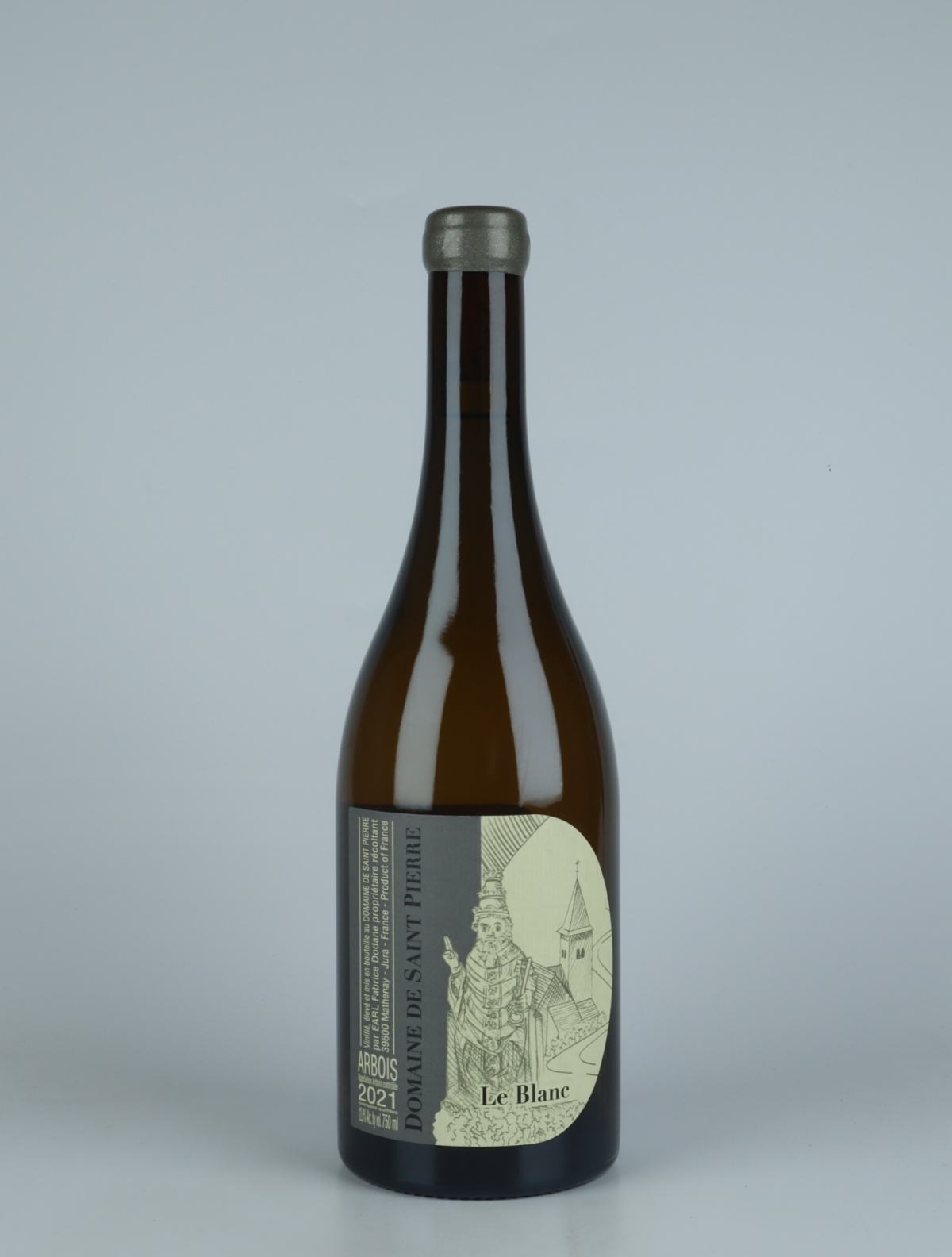 A bottle 2021 Arbois Blanc - Le Blanc White wine from Domaine de Saint Pierre, Jura in France