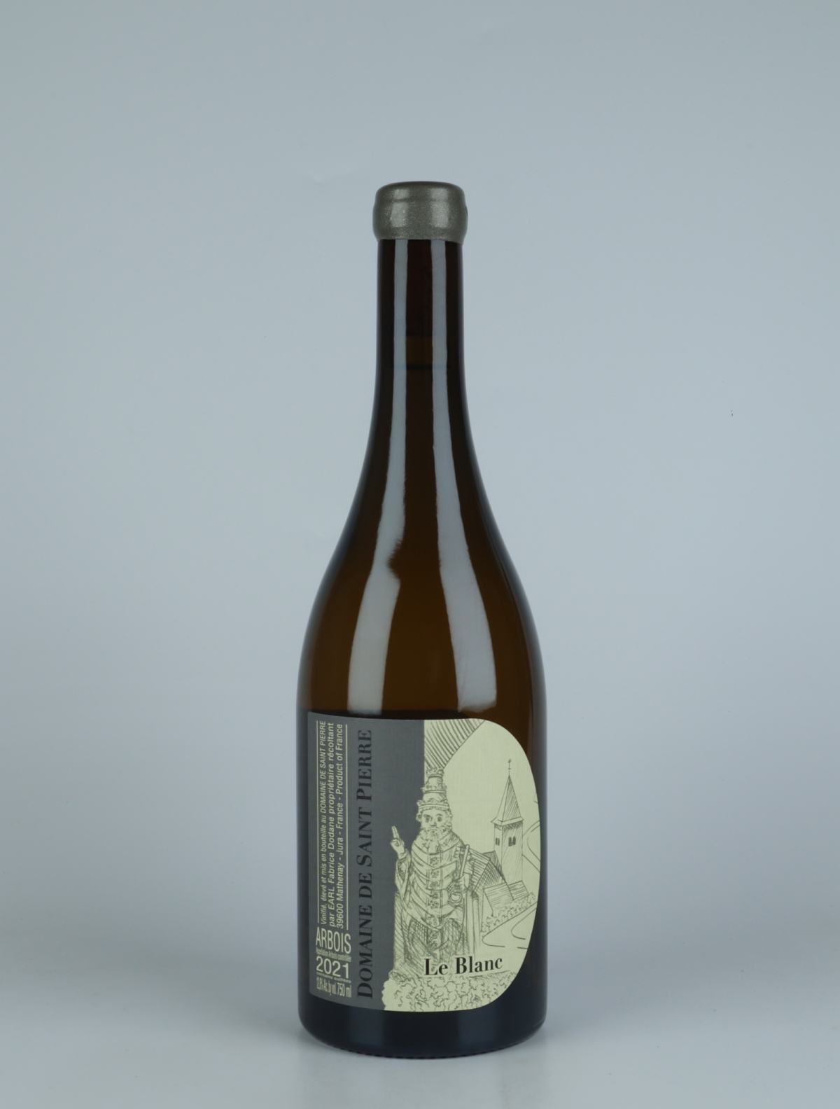 En flaske 2021 Arbois Blanc - Le Blanc Hvidvin fra Domaine de Saint Pierre, Jura i Frankrig