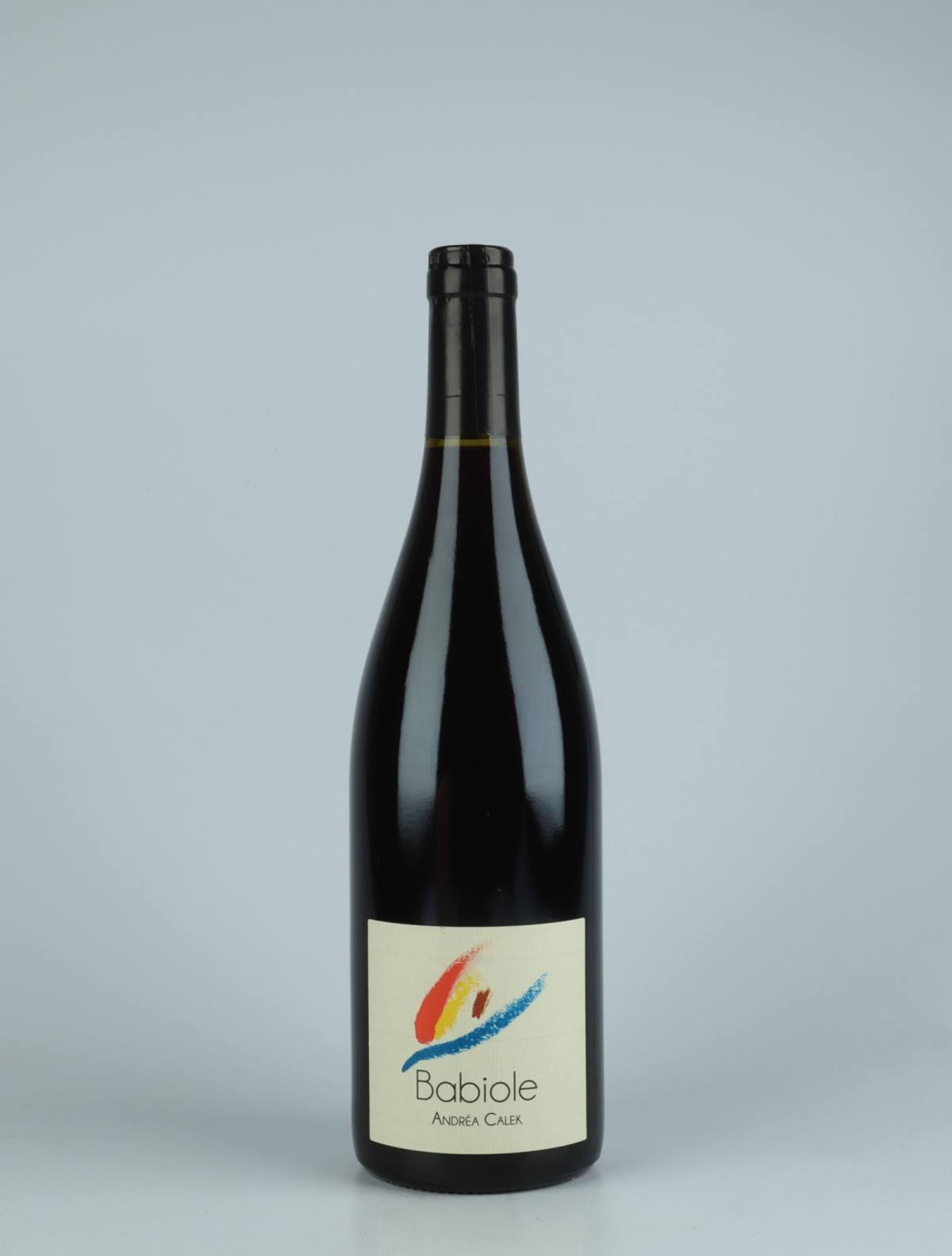 A bottle 2021 Babiole Red wine from Andrea Calek, Ardèche in France