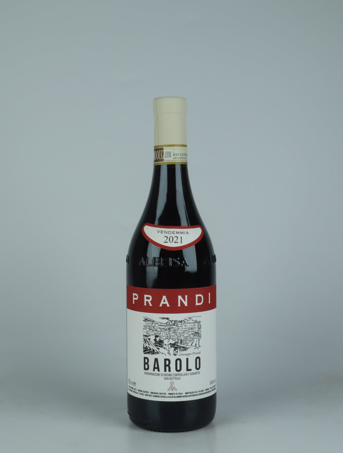 En flaske 2021 Barolo Rødvin fra Cristina Prandi, Piemonte i Italien