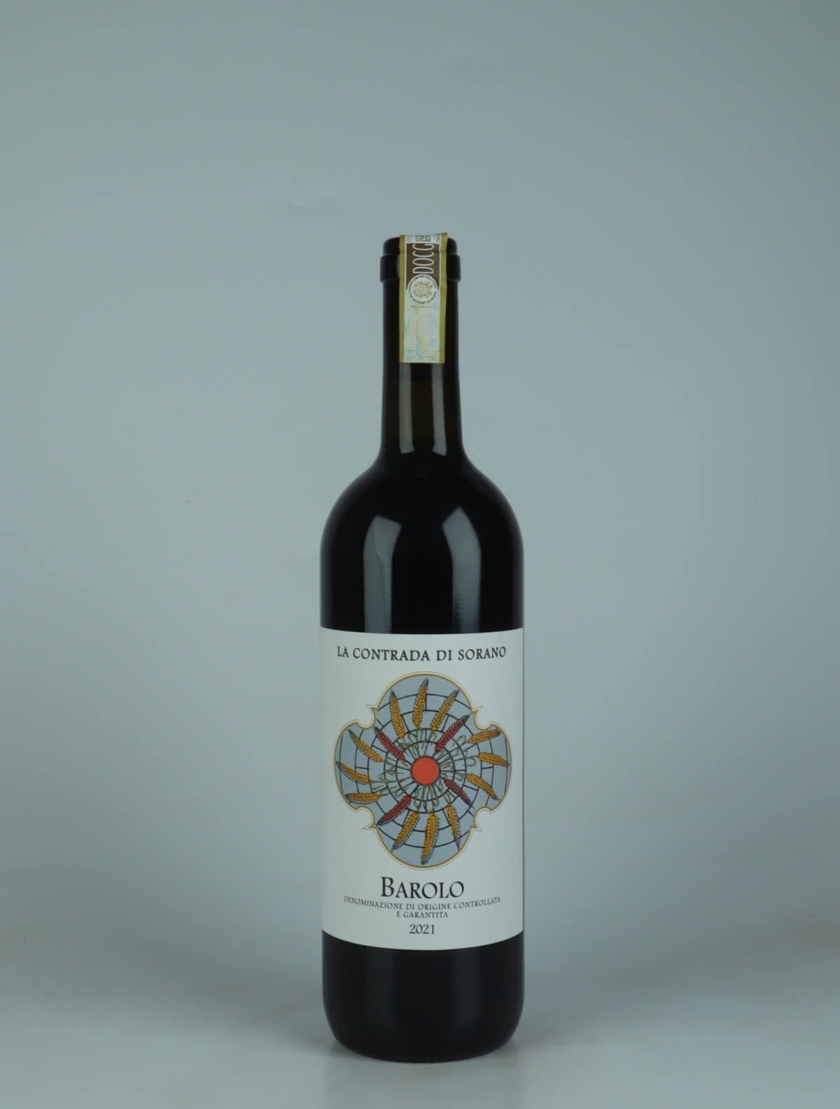 A bottle 2021 Barolo Red wine from La Contrada di Sorano, Piedmont in Italy