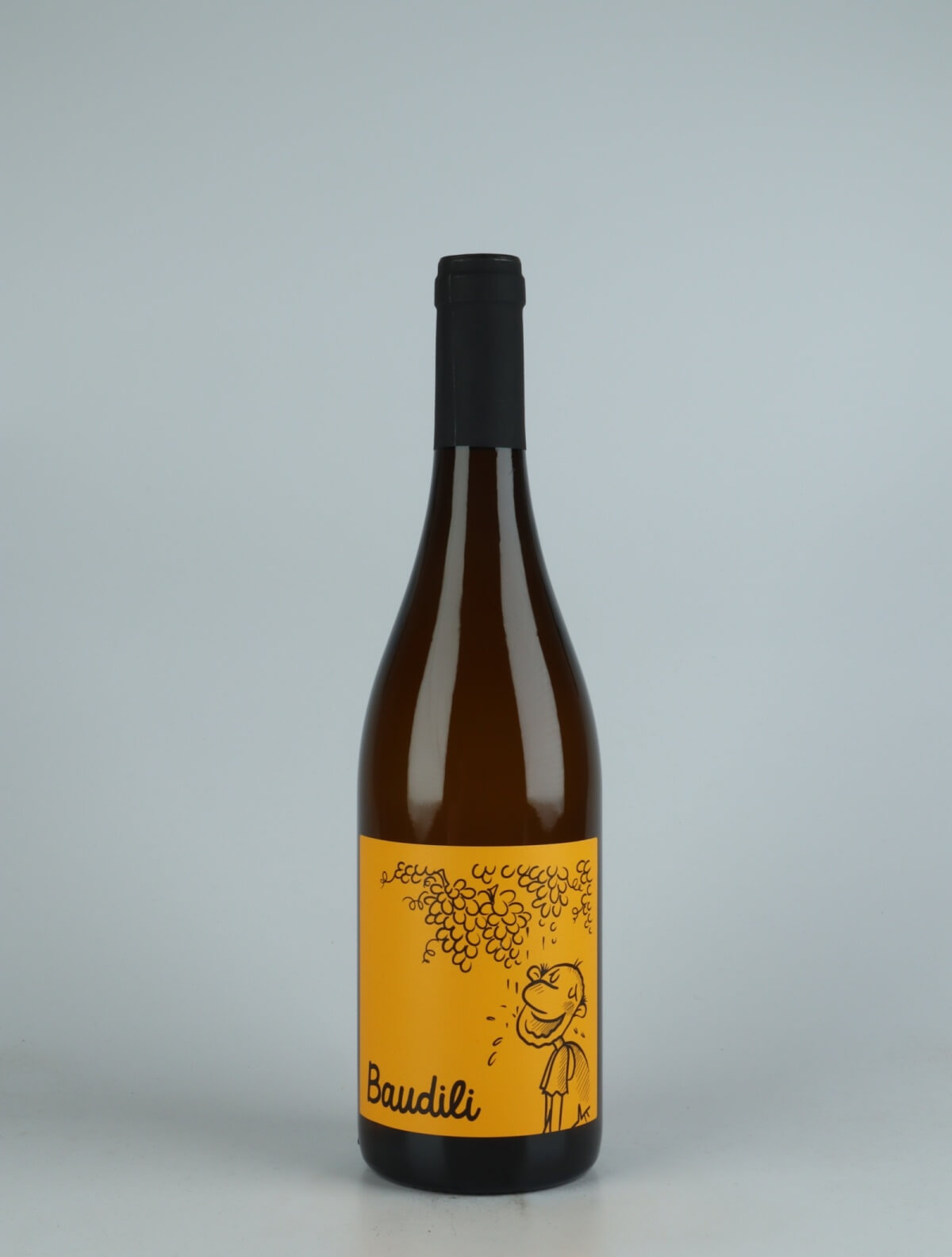 A bottle 2021 Baudili Blanc White wine from Mas Candí, Penedès in Spain