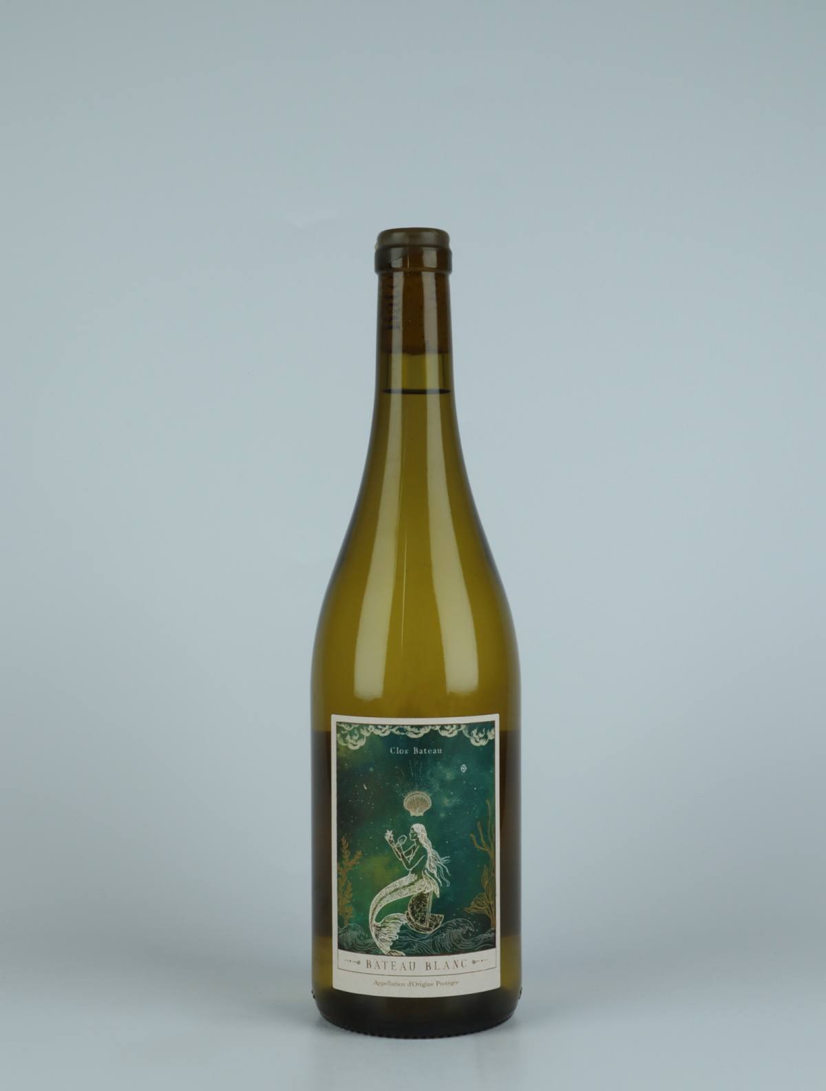 A bottle 2021 Beaujolais Villages Blanc - Bateau Blanc White wine from Clos Bateau, Beaujolais in France