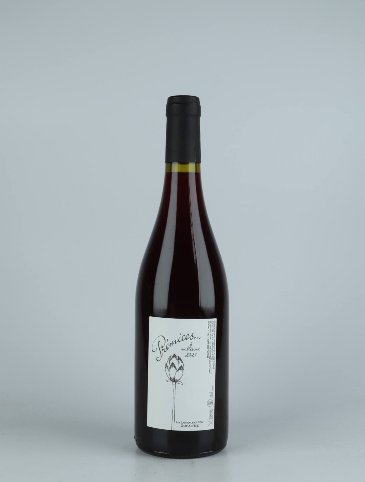 En flaske 2021 Beaujolais Villages - Prémices Rødvin fra Laurence & Rémi Dufaitre, Beaujolais i Frankrig