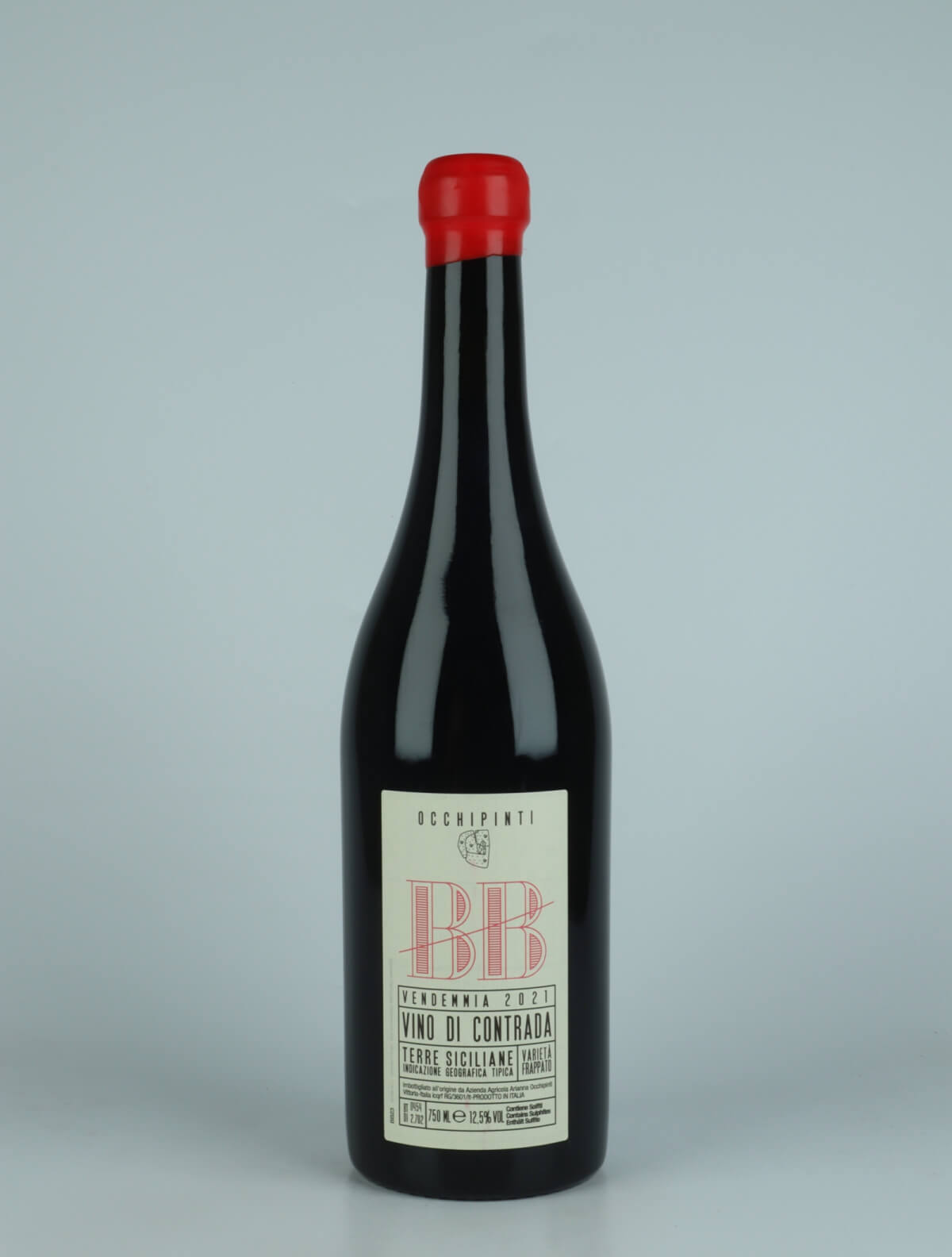 A bottle 2021 Bombolieri -BB Red wine from Arianna Occhipinti, Sicily in Italy