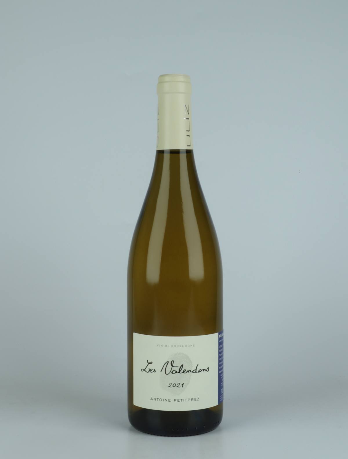 A bottle 2021 Bourgogne Aligoté - Les Valendons White wine from Antoine Petitprez, Burgundy in France