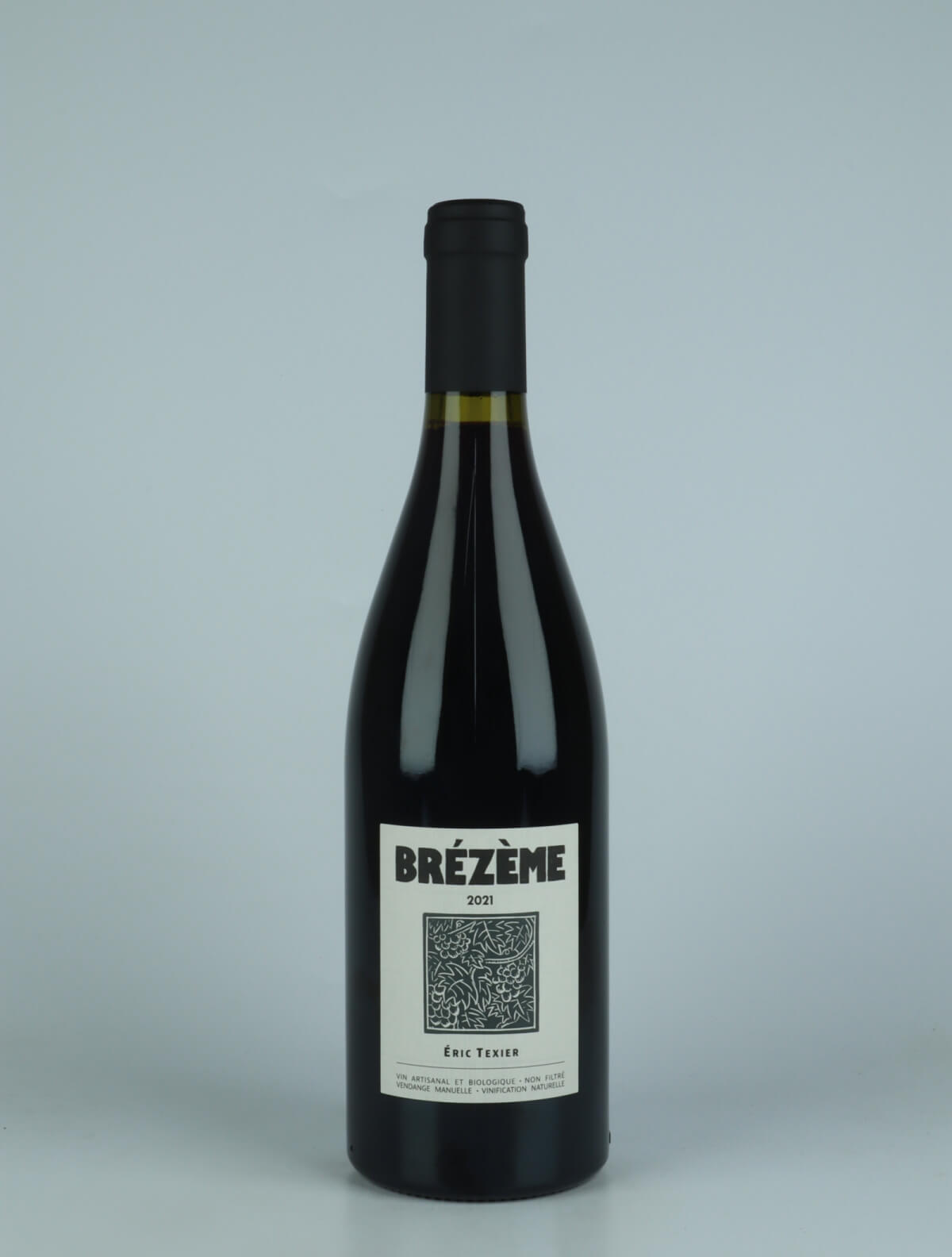 A bottle 2021 Brézème Red wine from Eric Texier, Rhône in France