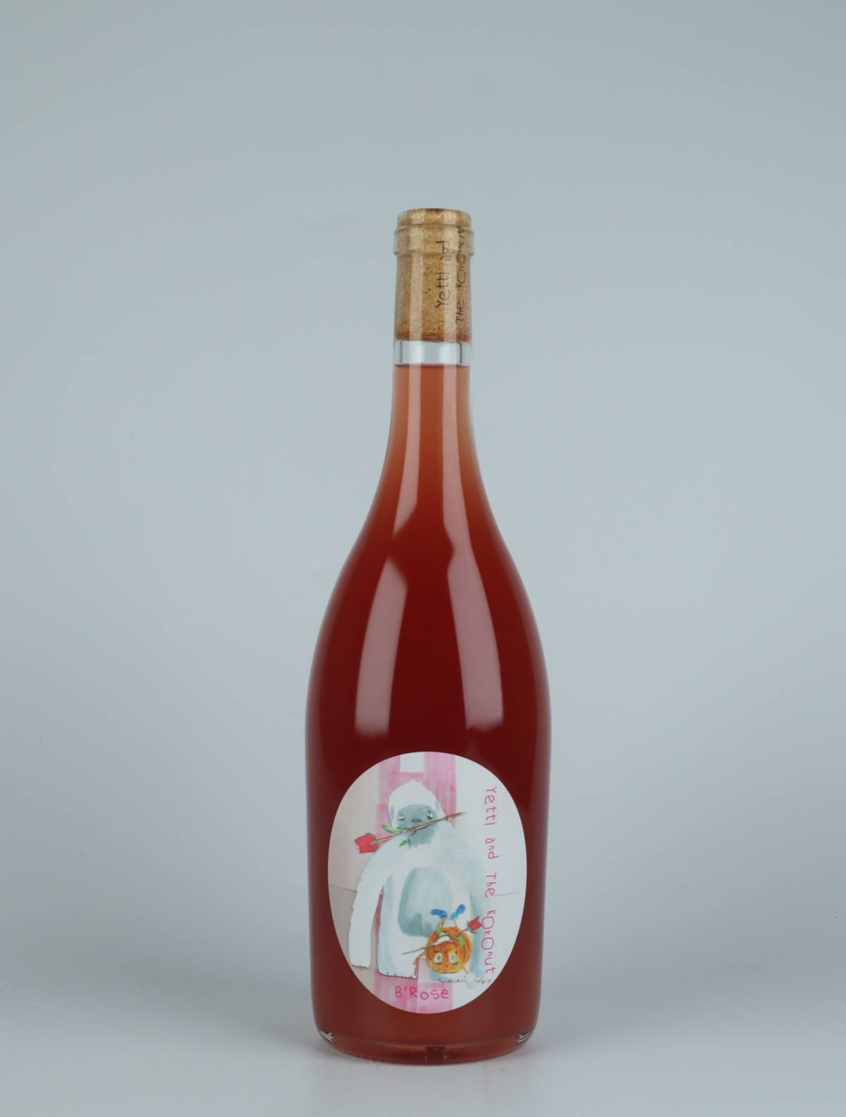 A bottle 2021 B'Rose Rosé from Yetti and the Kokonut, Adelaide Hills in Australia