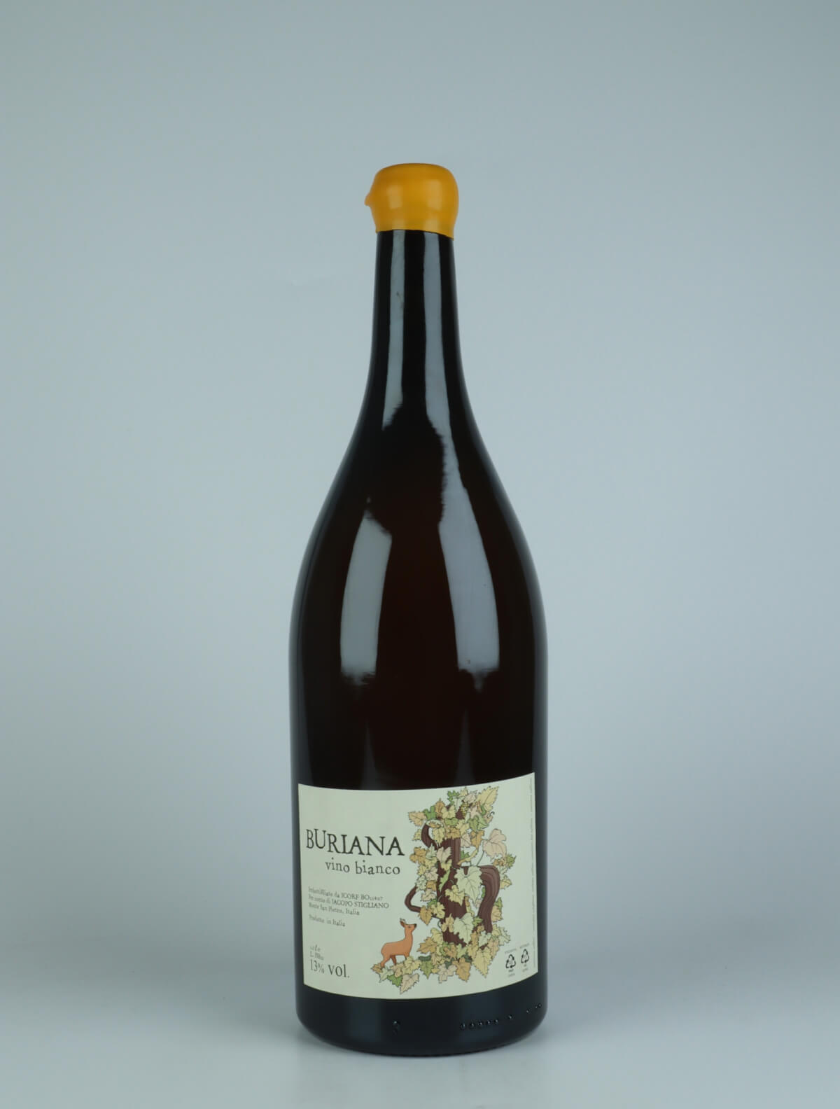 A bottle 2021 Buriana White wine from Jacopo Stigliano, Emilia-Romagna in Italy