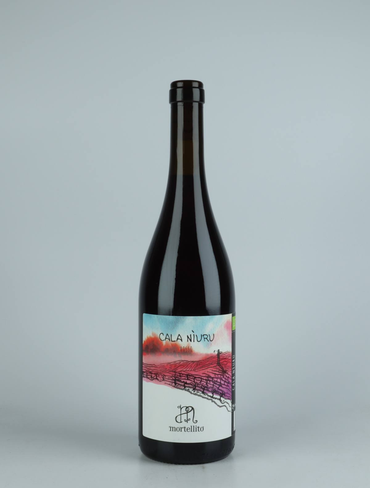 A bottle 2021 Cala Niuru - Rosso Red wine from Il Mortellito, Sicily in Italy