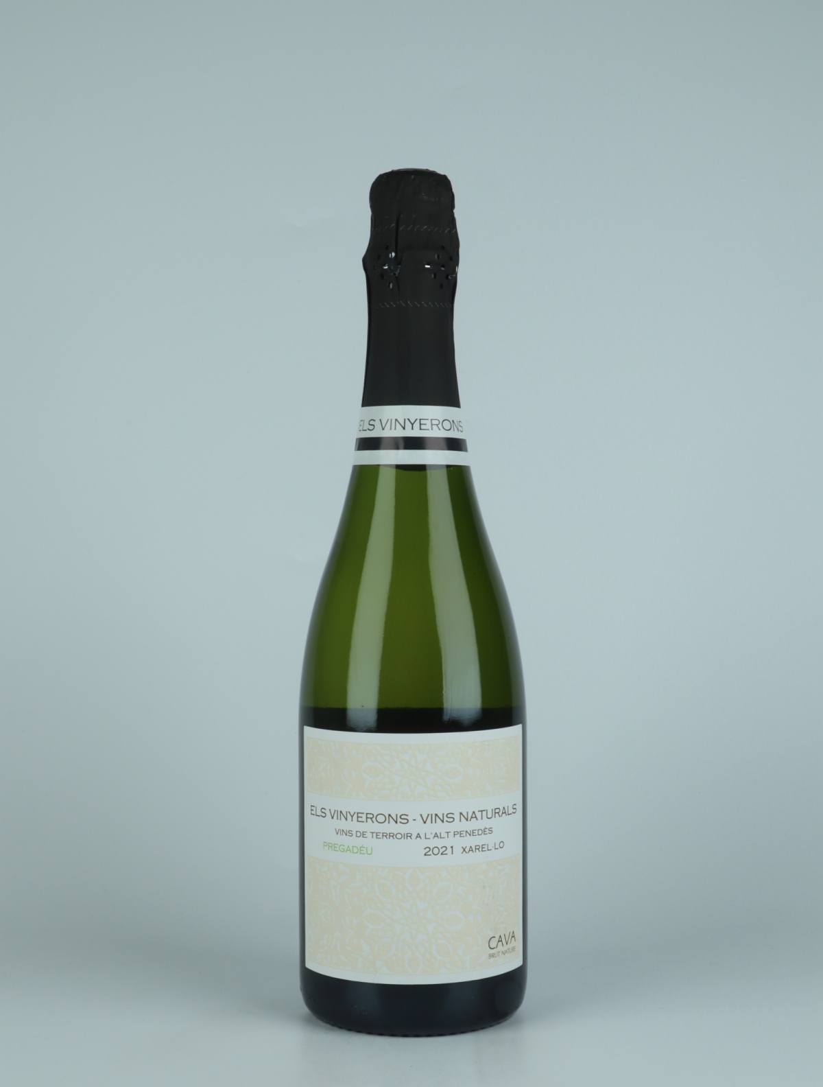 A bottle 2022 Cava - Pregadeu Sparkling from Els Vinyerons, Penedès in Spain