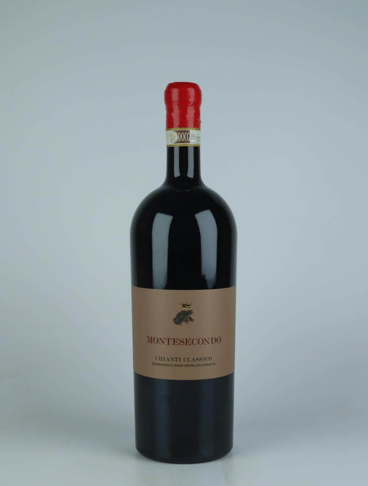 En flaske 2021 Chianti Classico Rødvin fra Montesecondo, Toscana i Italien