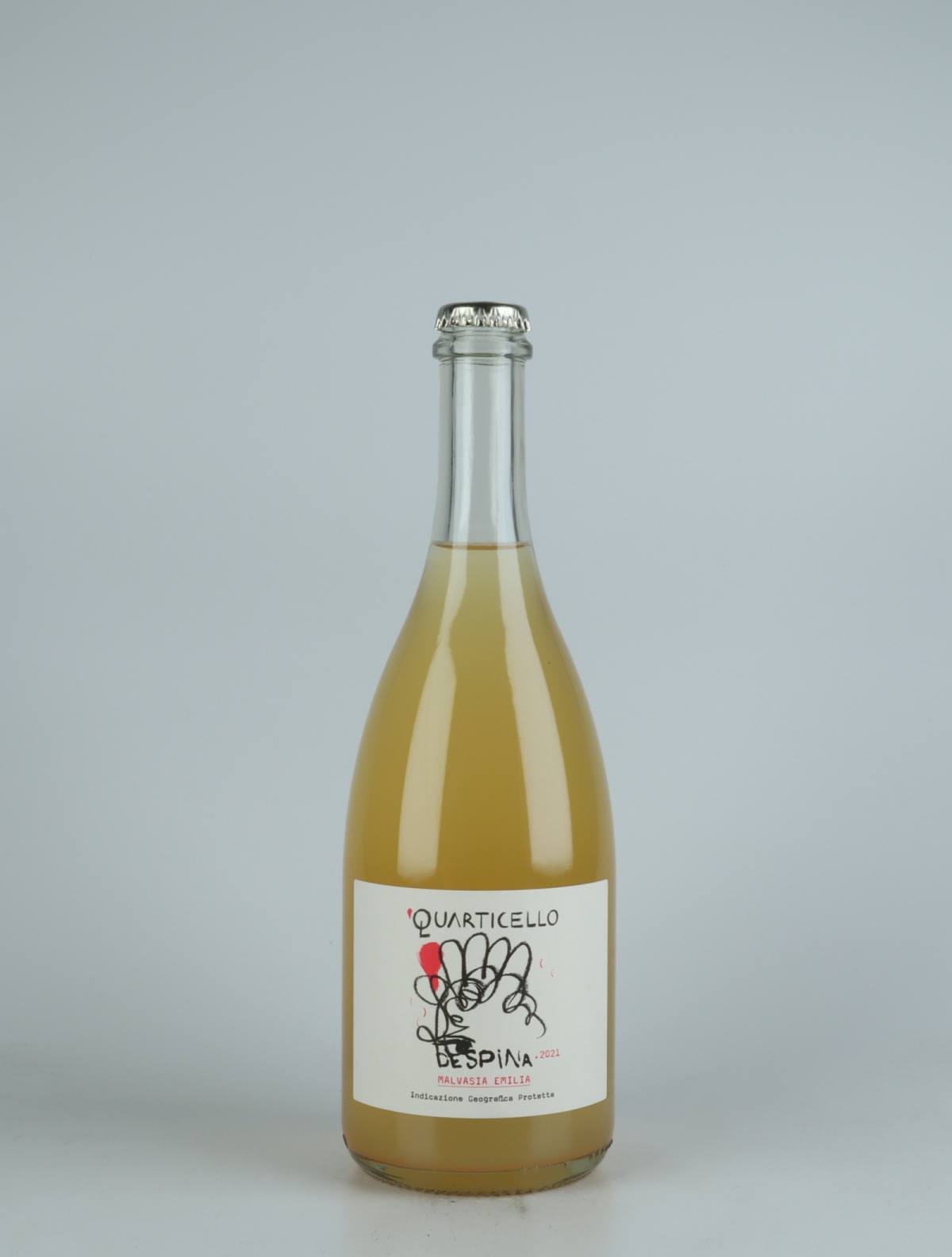 A bottle  Despina Sparkling from Quarticello, Emilia-Romagna in Italy