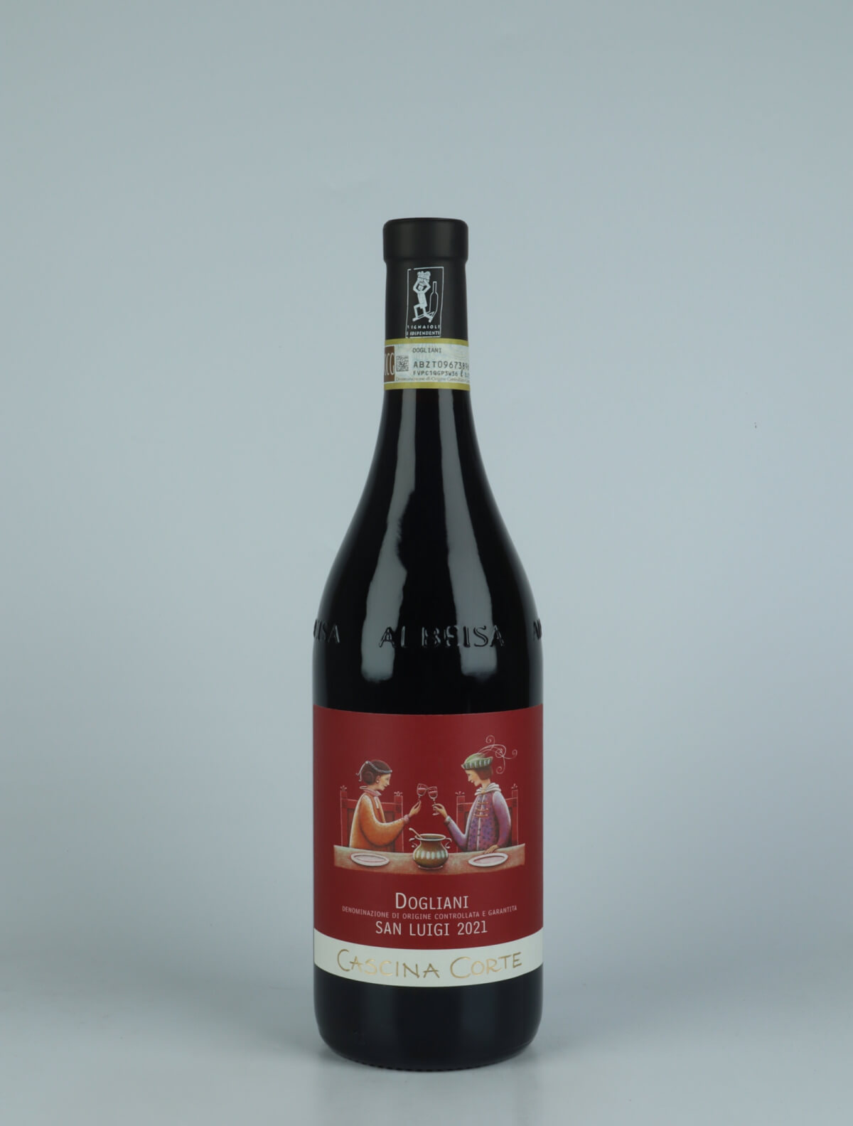 A bottle 2021 Dogliani - San Luigi Red wine from Cascina Corte, Piedmont in Italy