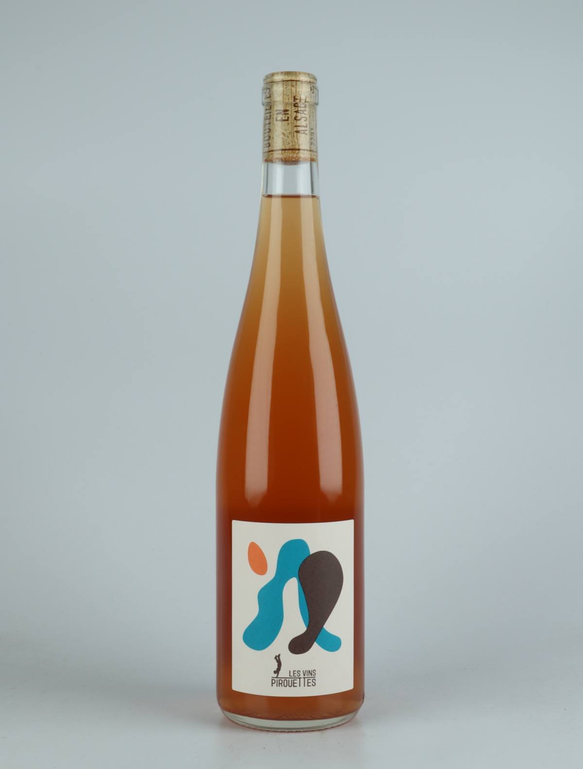 A bottle 2021 Eros Orange wine from Les Vins Pirouettes, Alsace in France