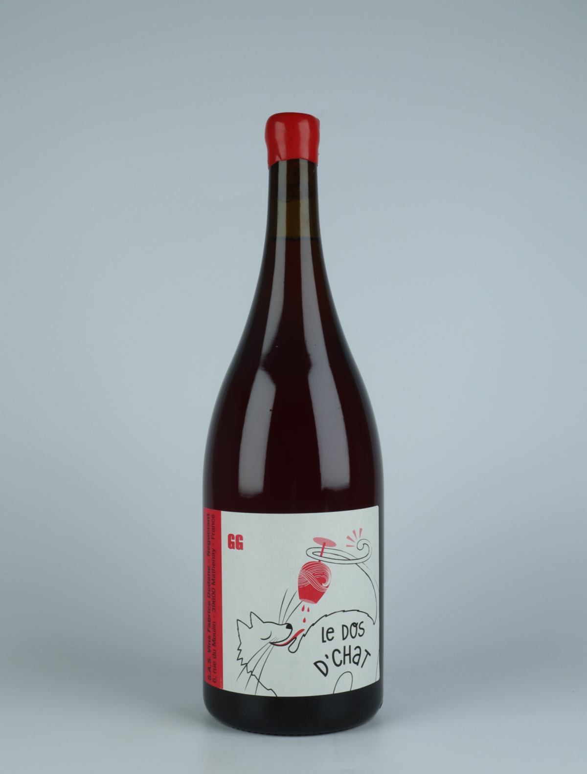 A bottle 2021 G.G. Rouge Red wine from Fabrice Dodane, Jura in France