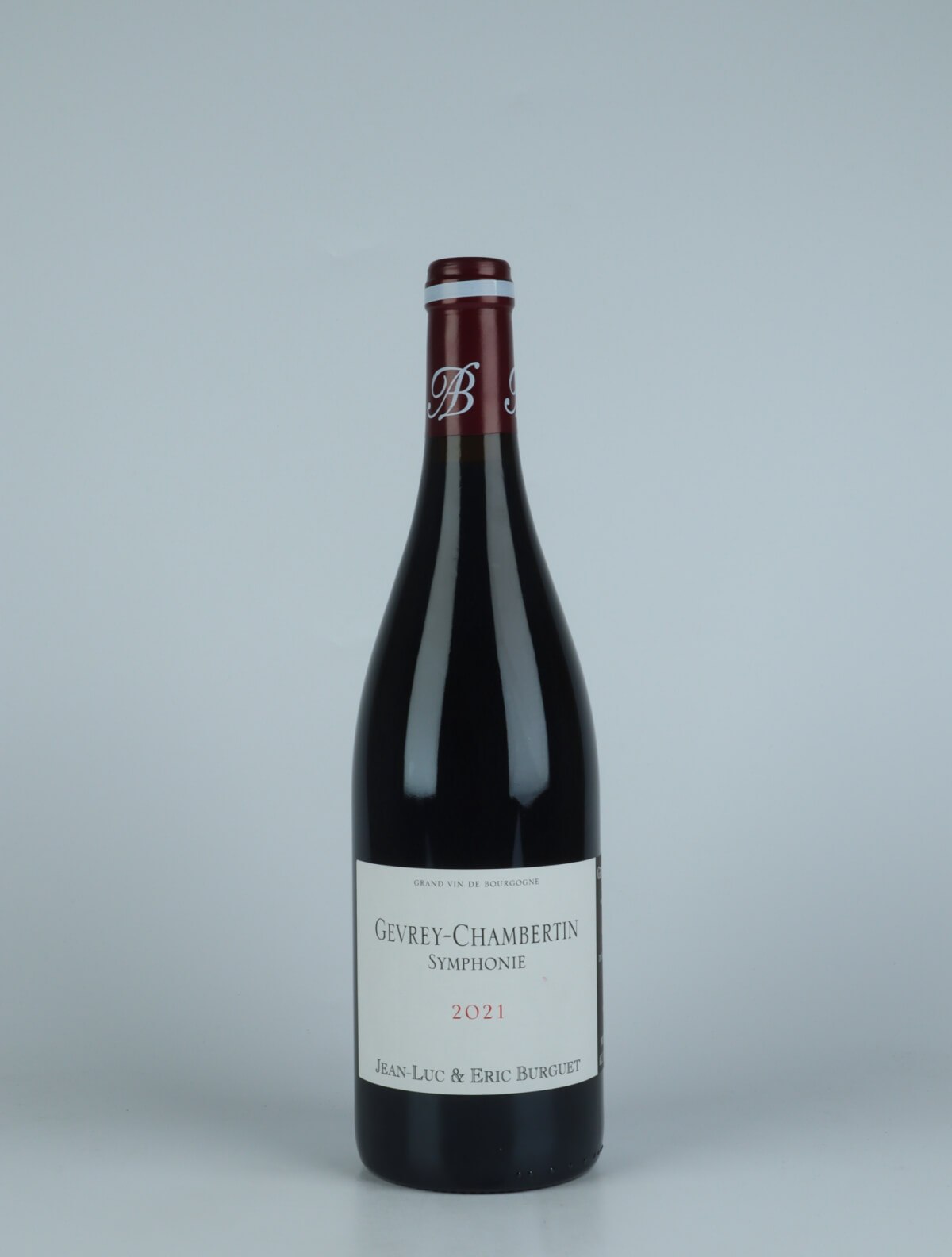 En flaske 2021 Gevrey-Chambertin - Symphonie Rødvin fra Jean-Luc & Eric Burguet, Bourgogne i Frankrig