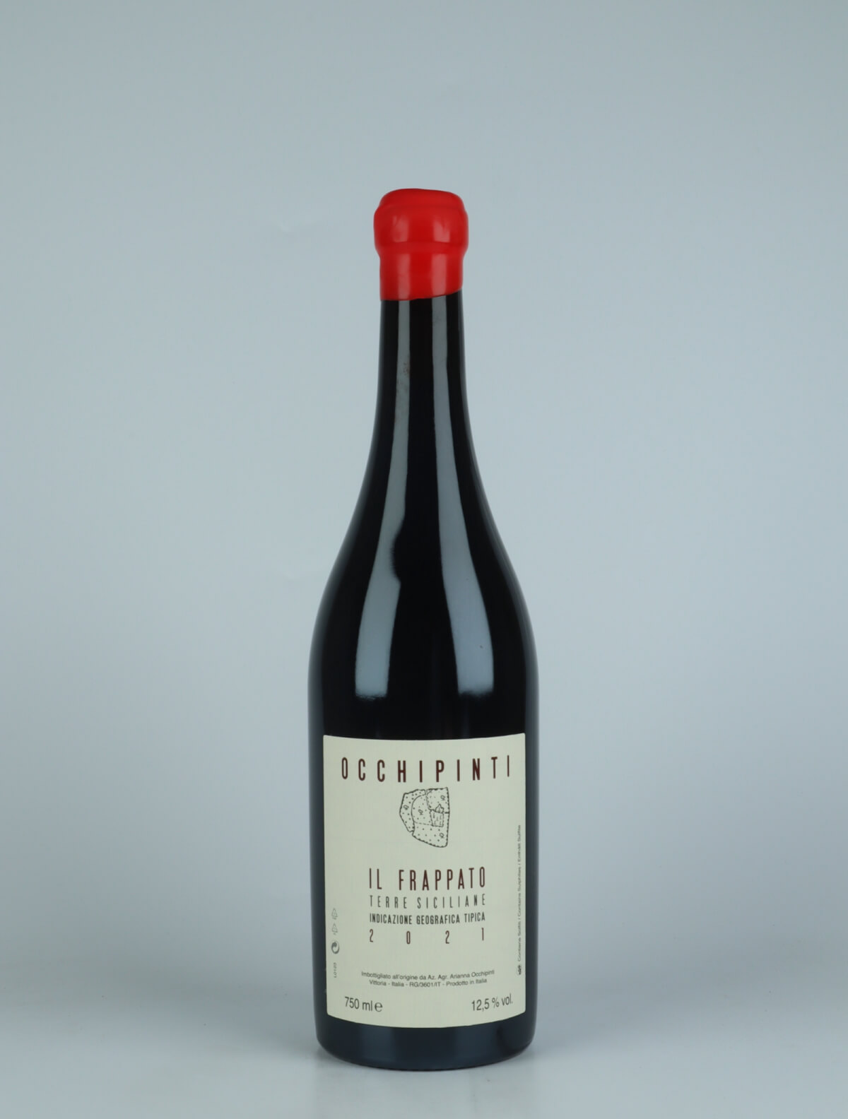 A bottle 2021 Il Frappato Red wine from Arianna Occhipinti, Sicily in Italy
