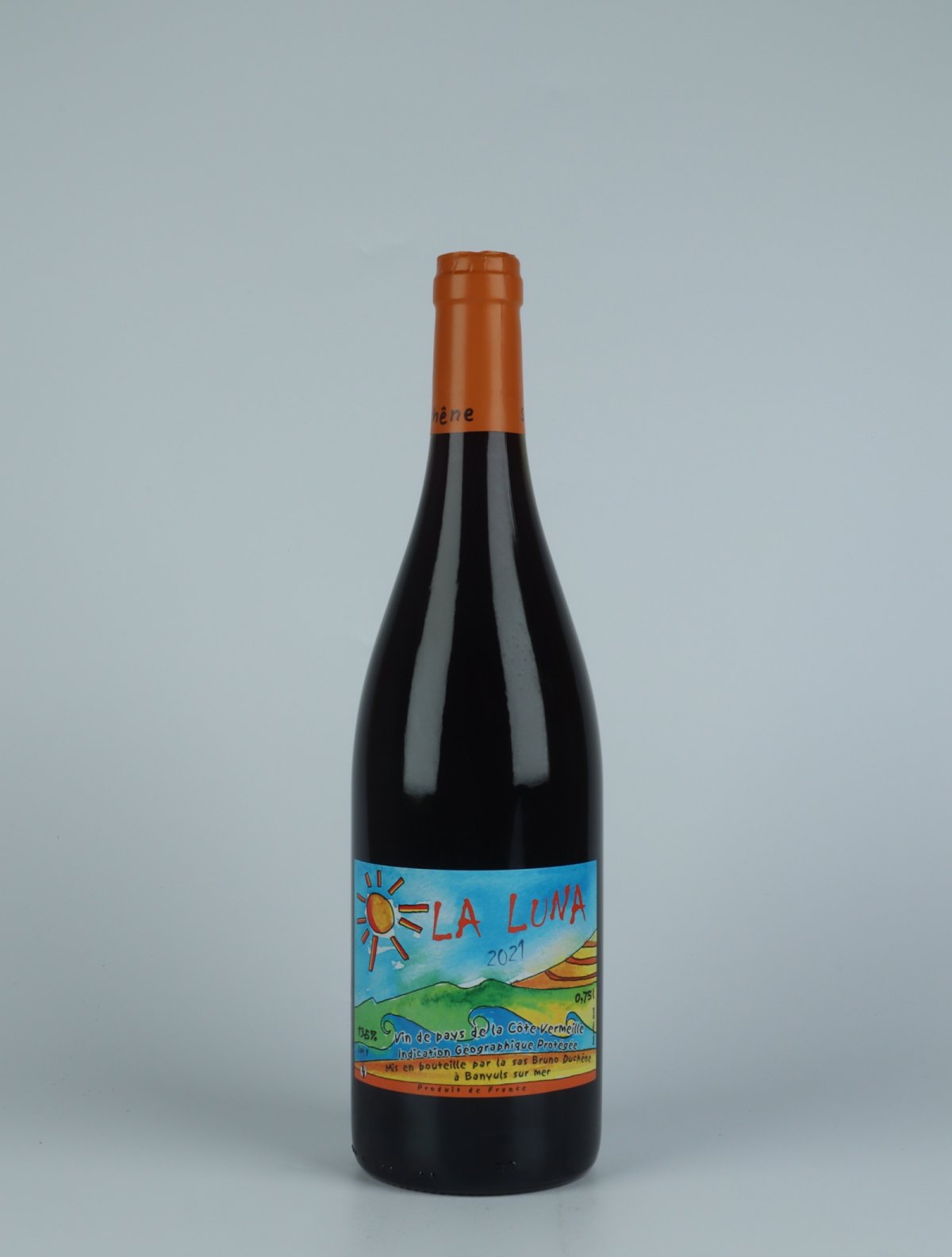 A bottle 2021 La Luna Rouge Red wine from Bruno Duchêne, Rousillon in France