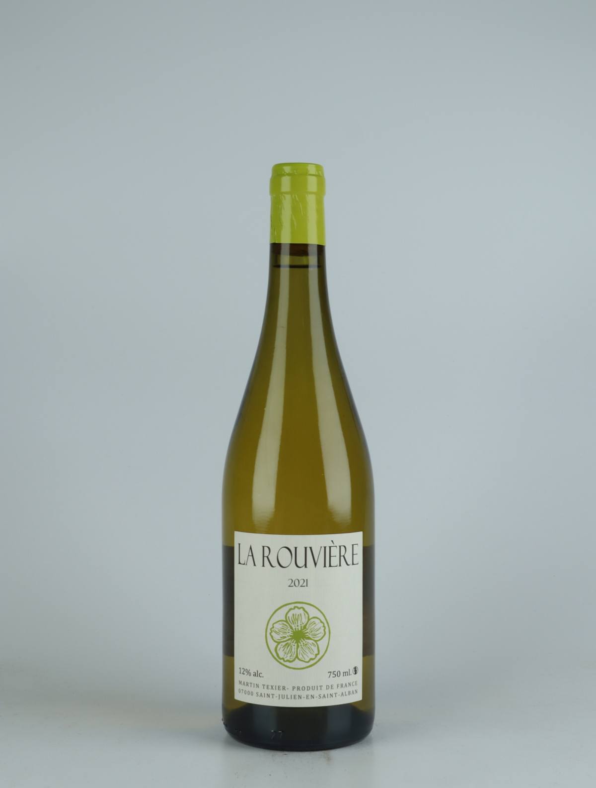 A bottle 2021 La Rouvière White wine from Martin Texier, Rhône in France