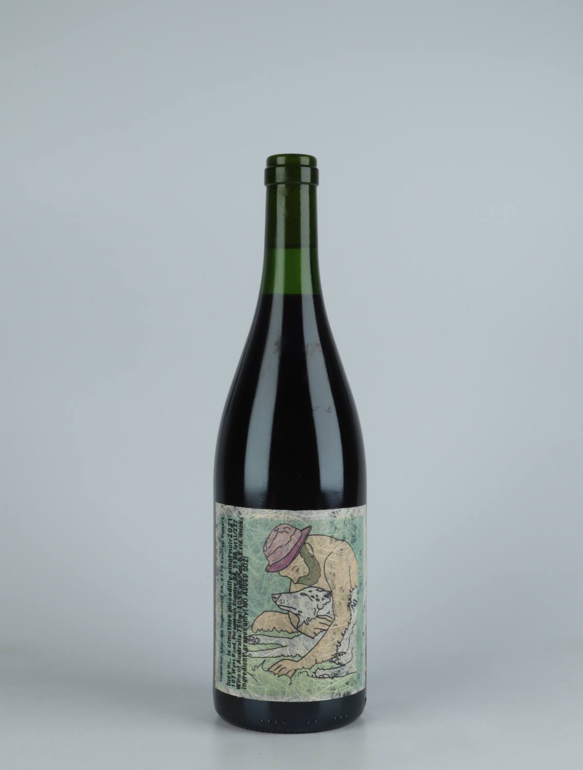 A bottle 2021 Le Cimetière Piccadilly Pinot Noir Red wine from Lucy Margaux, Adelaide Hills in Australia