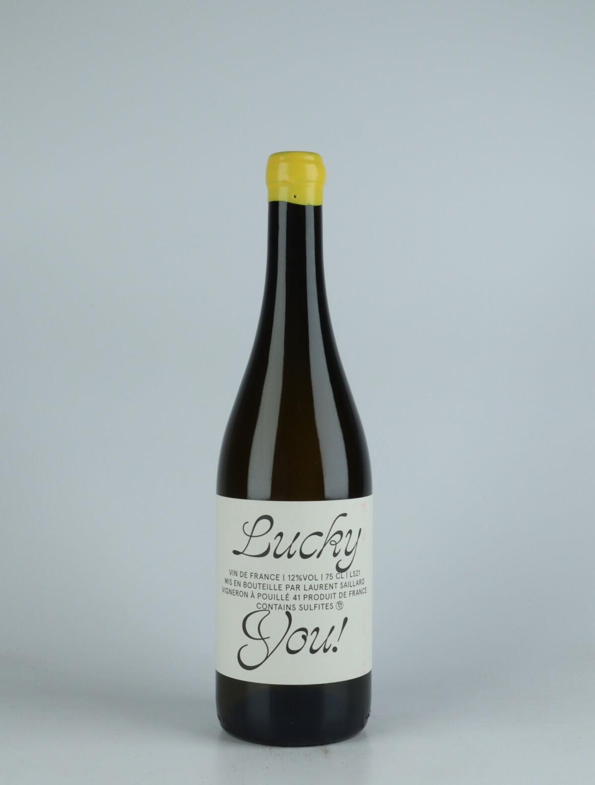 A bottle 2021 Lucky You White wine from Laurent Saillard, Loire in France