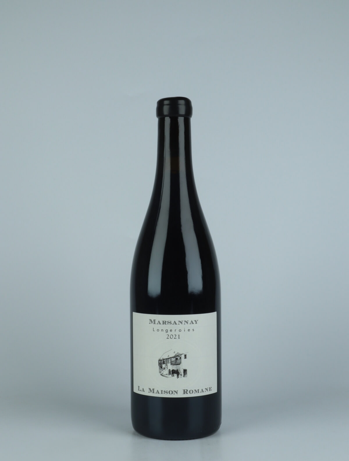 A bottle 2021 Marsannay - Longeroies Red wine from La Maison Romane, Burgundy in France