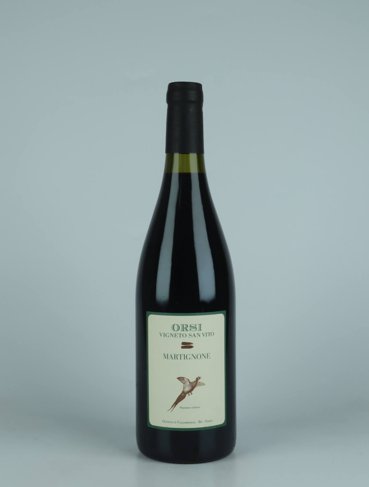 En flaske 2021 Martignone Rødvin fra Orsi - San Vito, Emilia-Romagna i Italien