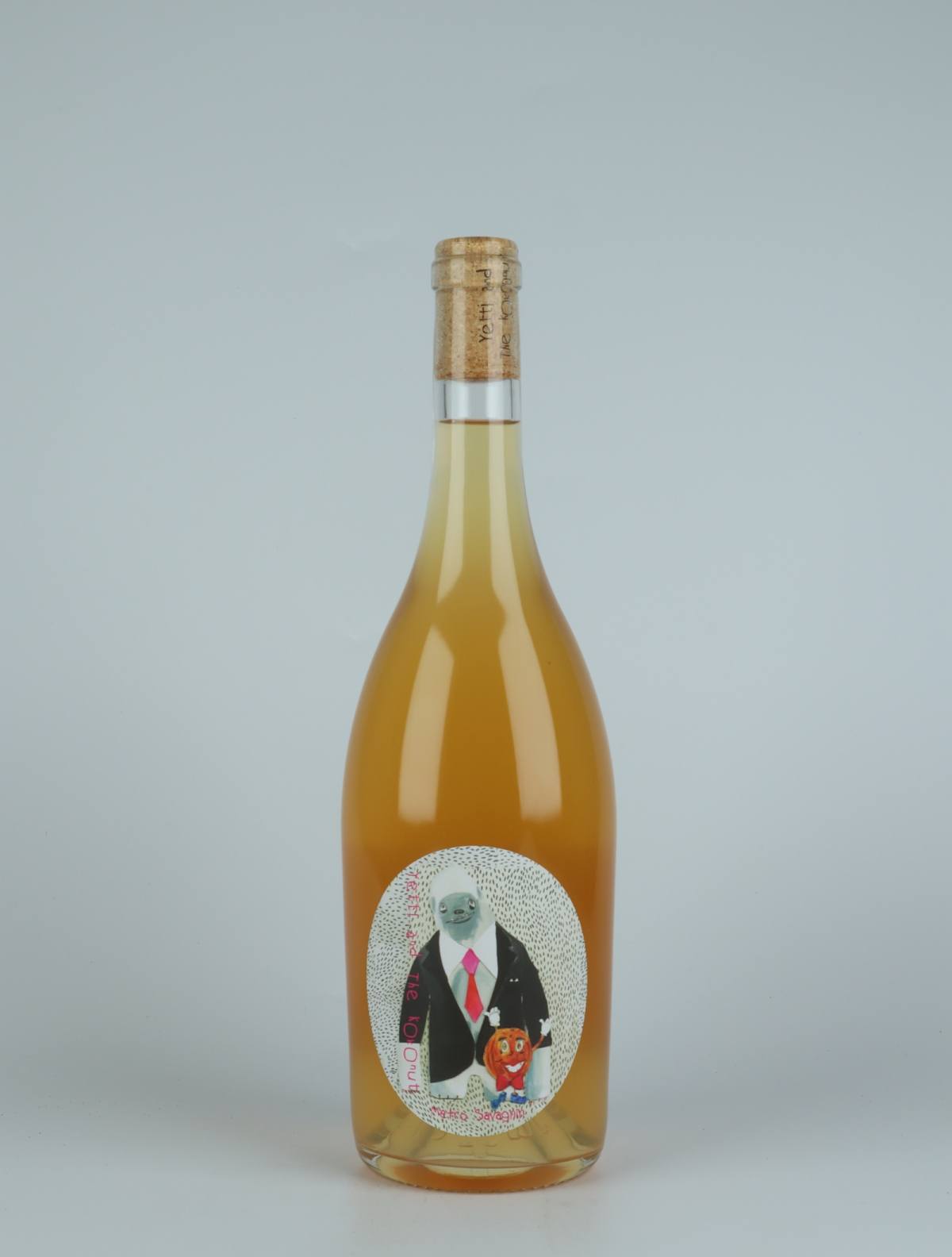 En flaske 2021 Metro Savagnin Orange vin fra Yetti and the Kokonut, Adelaide Hills i Australien