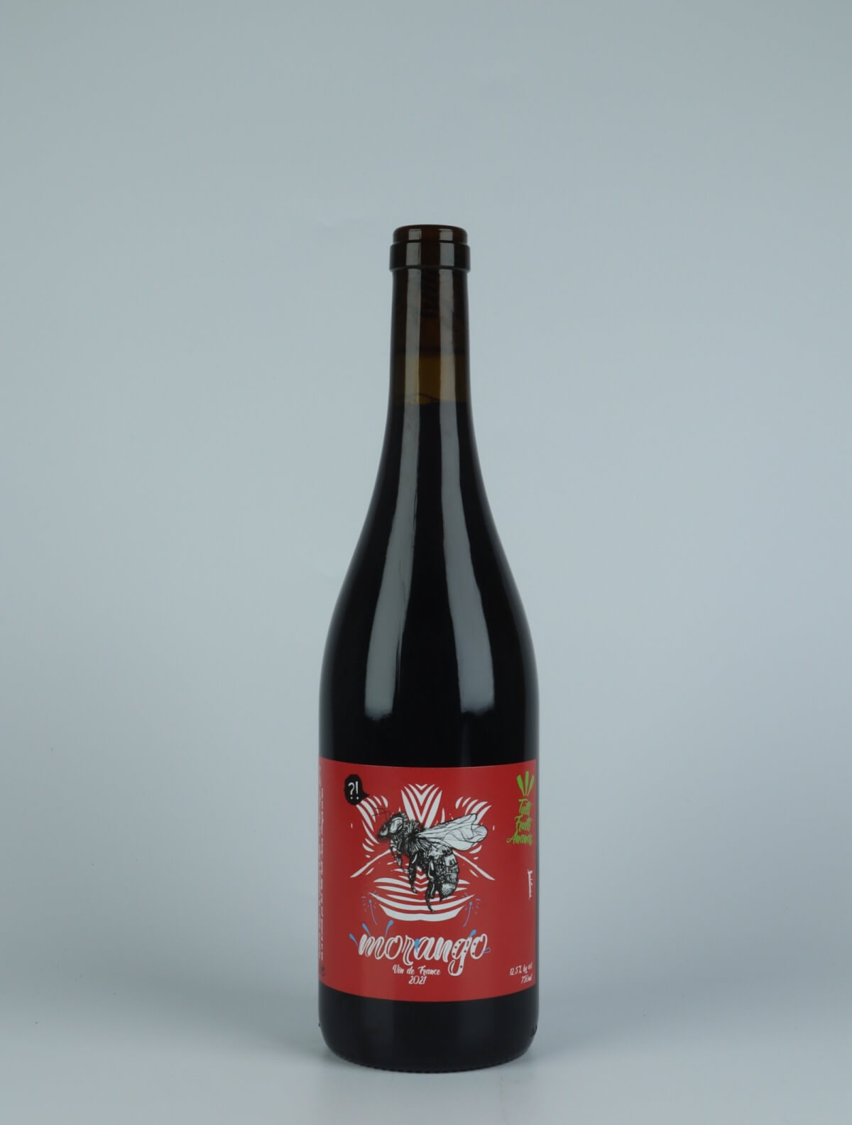 A bottle 2021 Morango Red wine from Tutti Frutti Ananas, Rousillon in France
