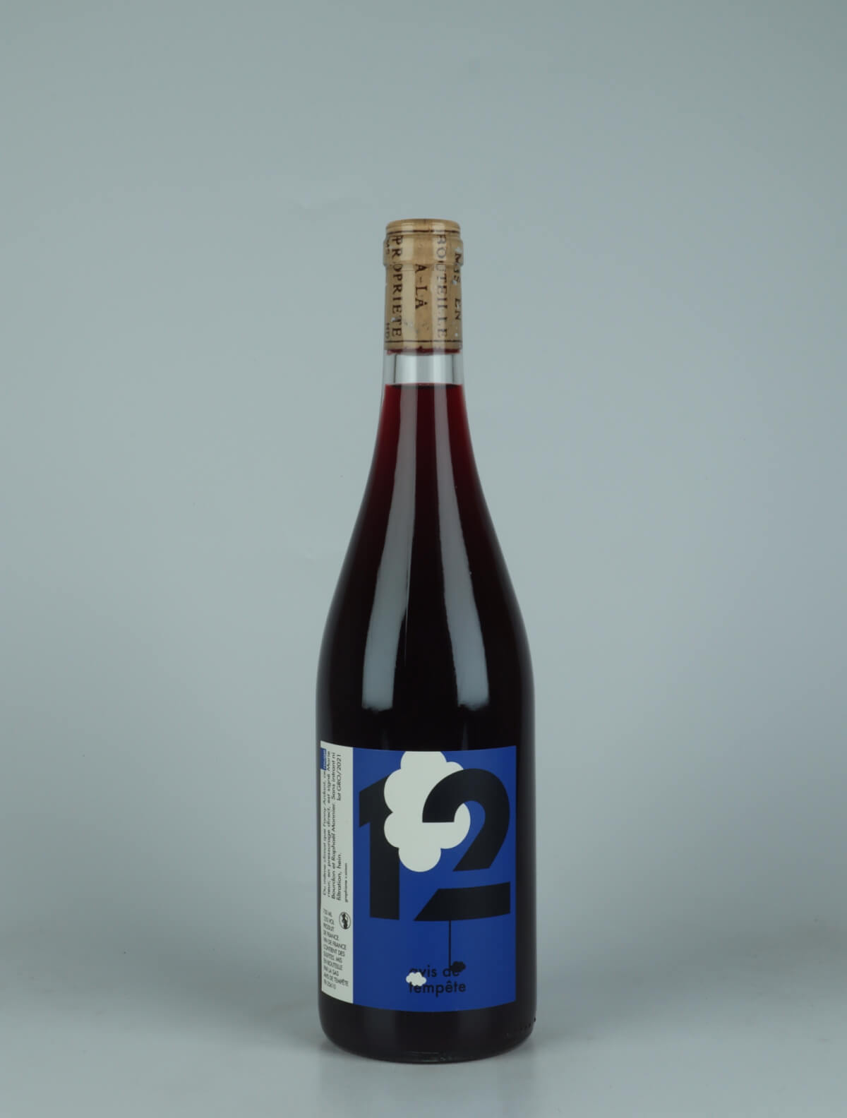 A bottle 2021 N°12 Grolleau Red wine from Avis de Tempête, Loire in France