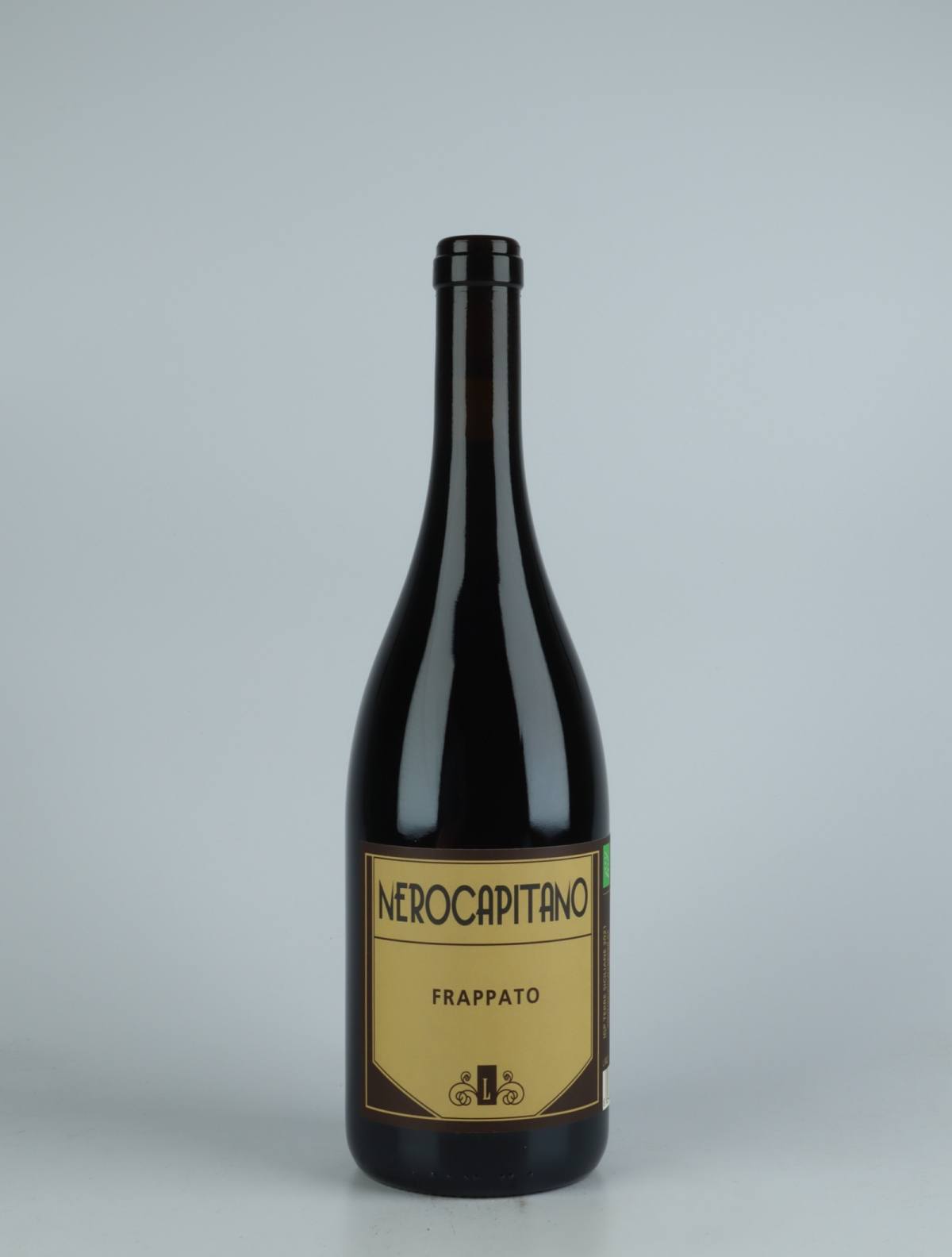 A bottle 2021 Nerocapitano Red wine from Lamoresca, Sicily in Italy