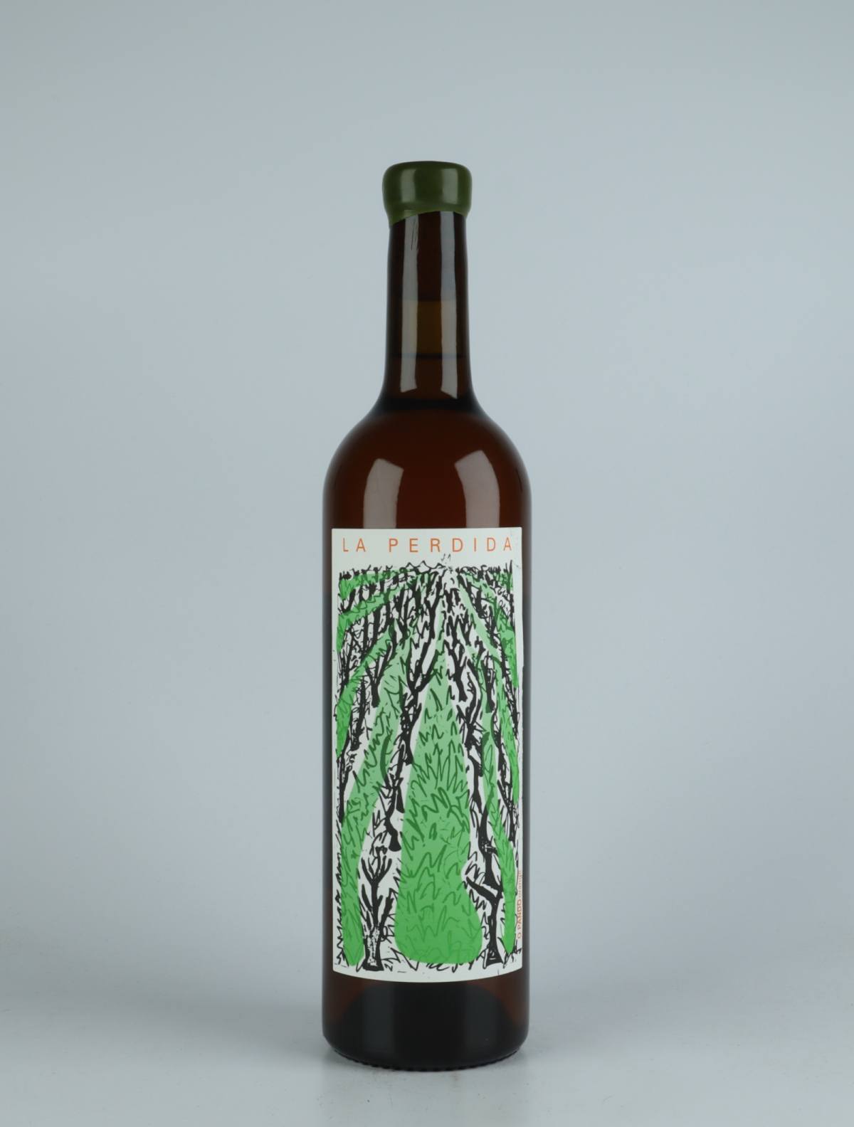 A bottle 2021 O Pando Orange Orange wine from La Perdida, Ribeira Sacra in Spain