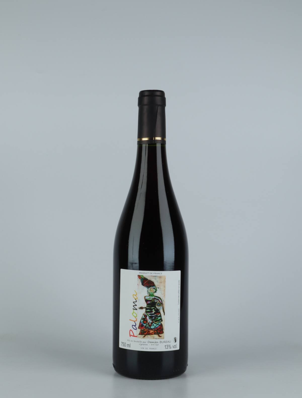 A bottle 2021 Paloma Red wine from Damien Bureau, Loire in France