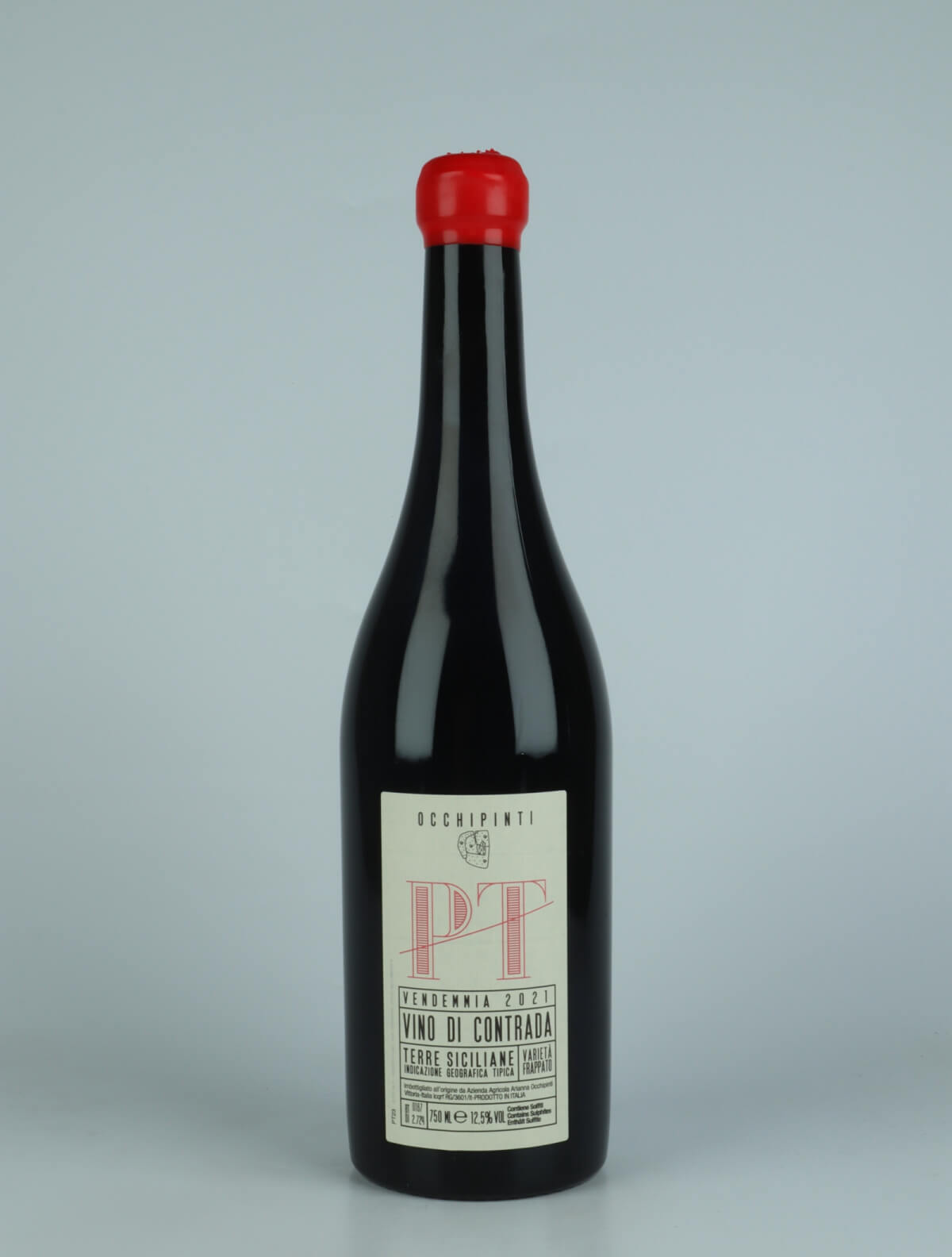 A bottle 2021 Pettineo - PT Red wine from Arianna Occhipinti, Sicily in Italy