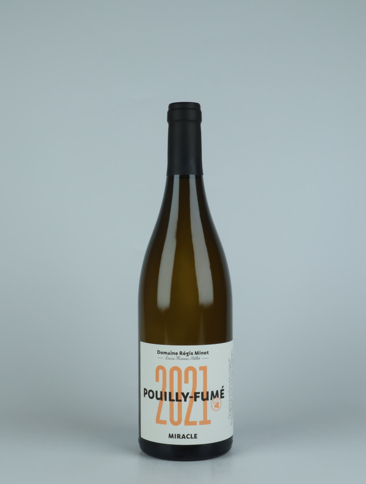 A bottle 2021 Pouilly Fumé - Miracle White wine from Régis Minet, Loire in France