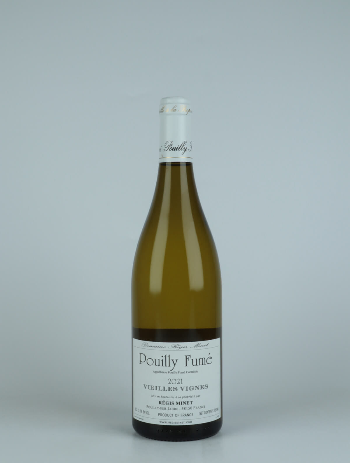 En flaske 2021 Pouilly Fumé - Vieilles Vignes Hvidvin fra Régis Minet, Loire i Frankrig