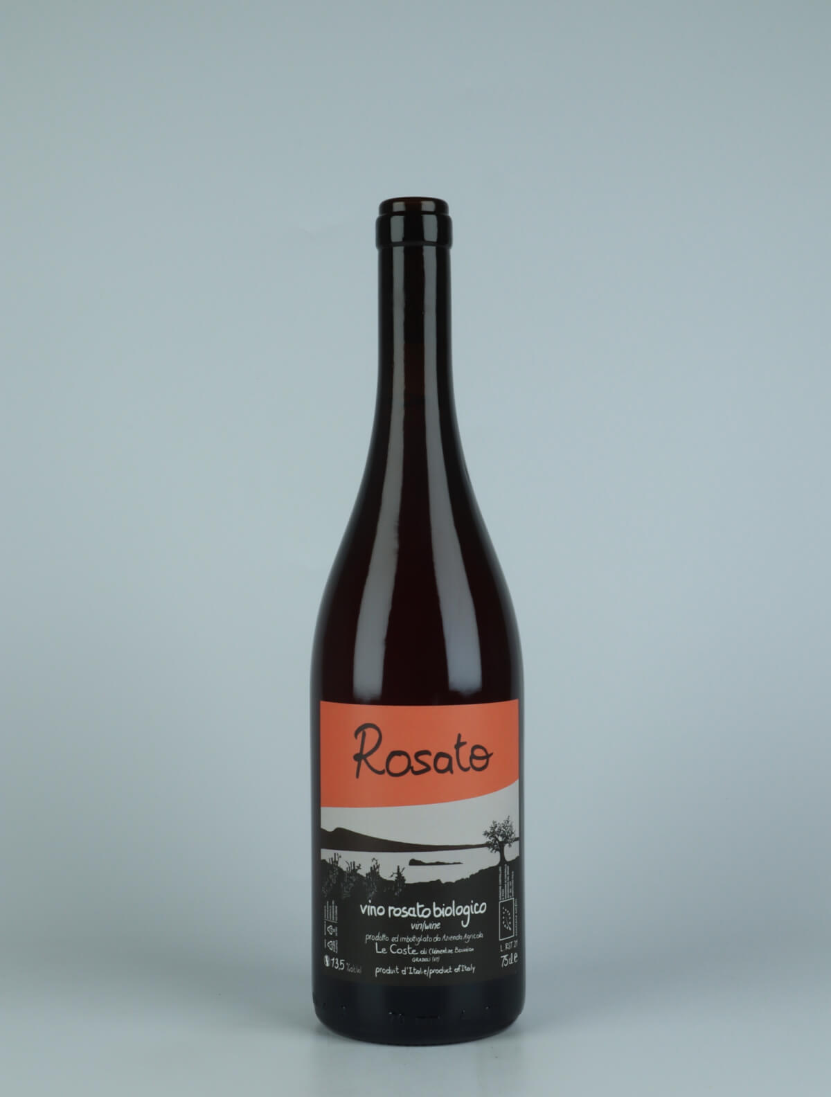 A bottle 2021 Rosato Rosé from Le Coste, Lazio in Italy