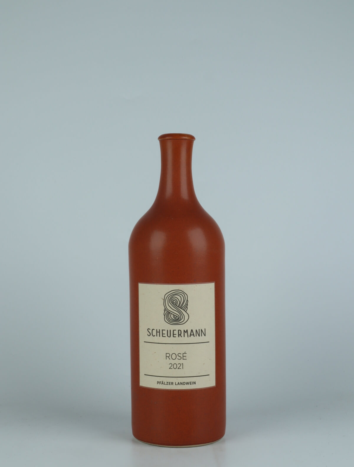 A bottle 2021 Rosé Trocken Rosé from Weingut Scheuermann, Pfalz in Germany