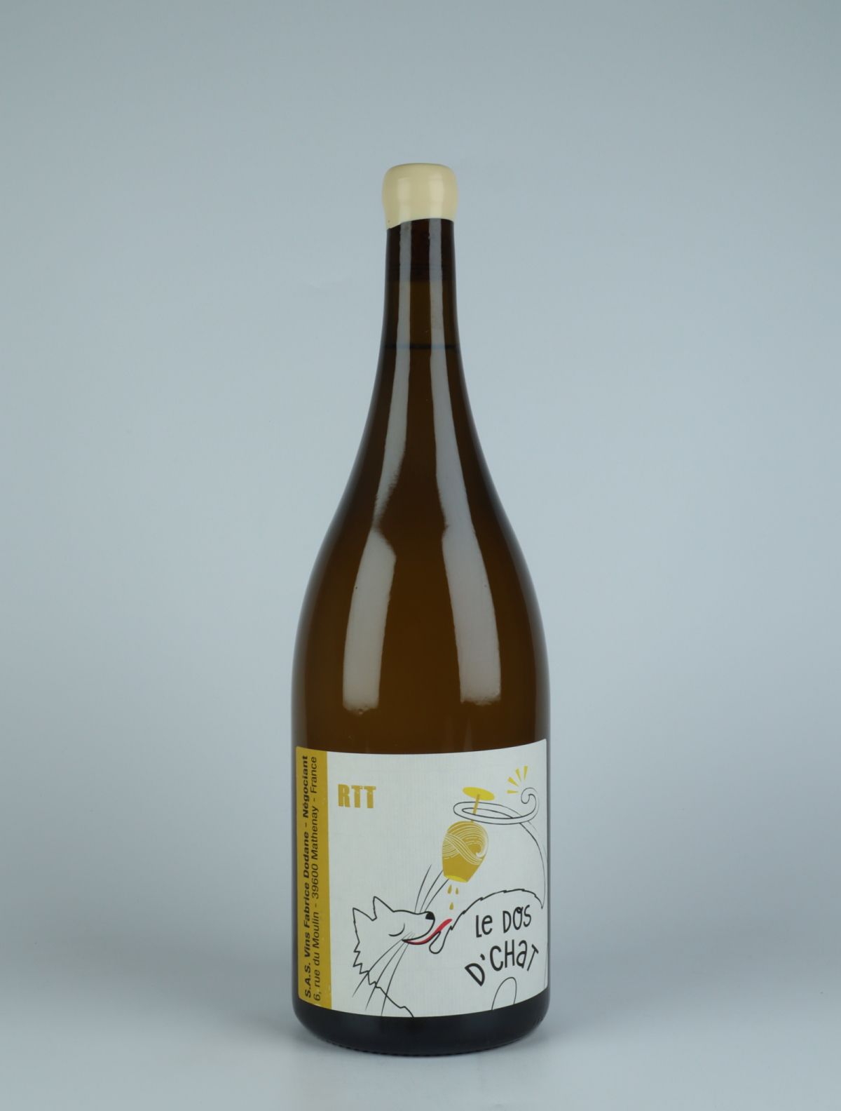 A bottle 2021 RTT Riesling White wine from Fabrice Dodane, Jura in France