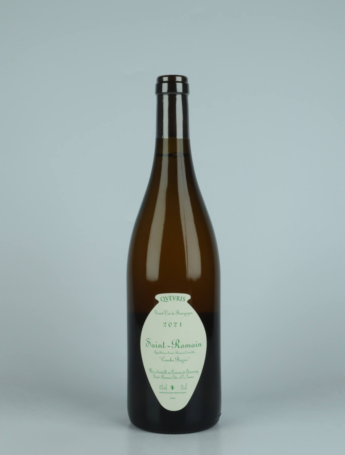En flaske 2021 Saint Romain Blanc - Combe Bazin - Qvevris Hvidvin fra Domaine de Chassorney, Bourgogne i Frankrig