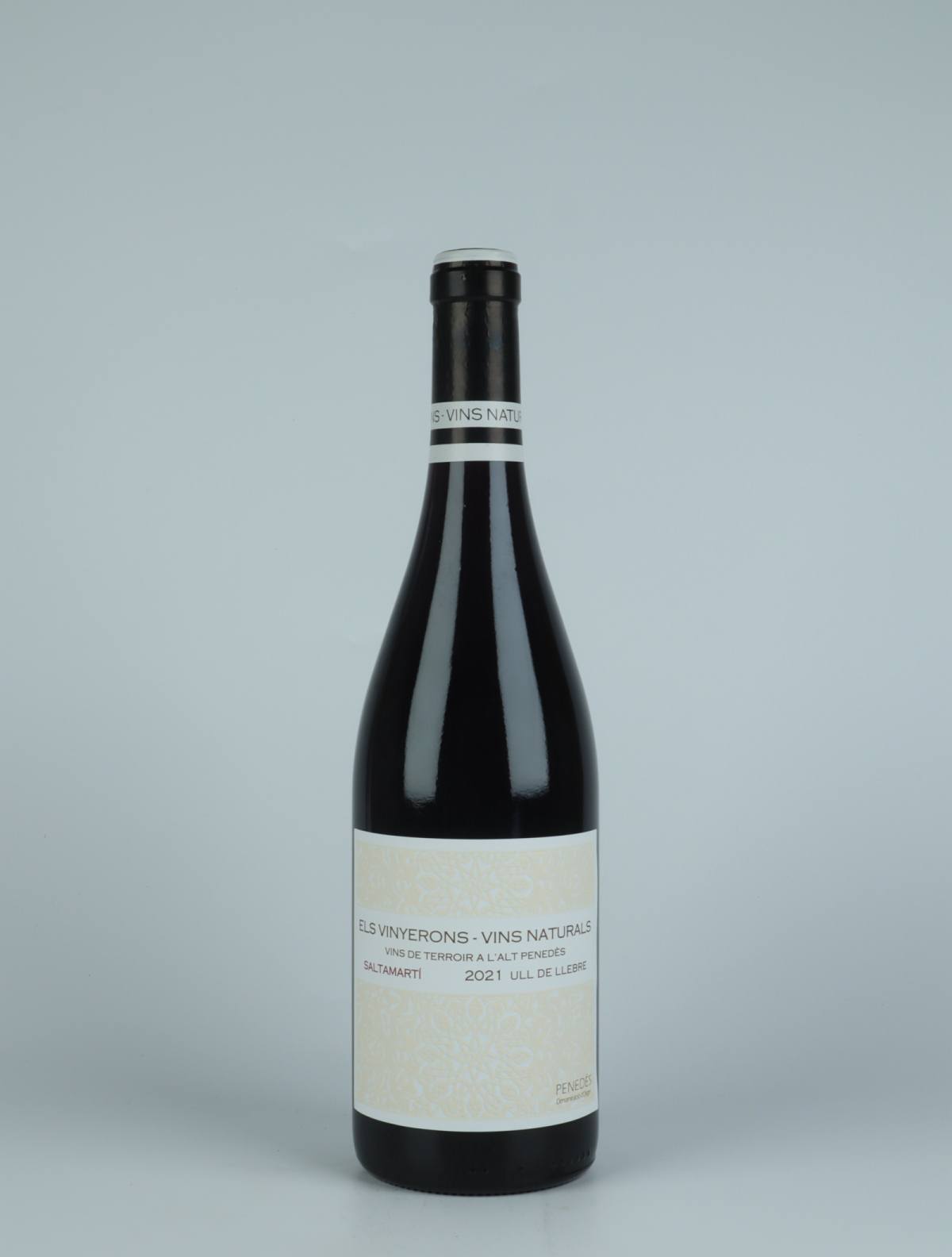 A bottle 2021 Saltamarti Red wine from Els Vinyerons, Penedès in Spain