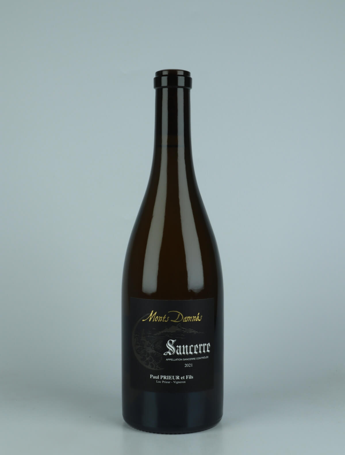 En flaske 2021 Sancerre - Les Monts Damnés Hvidvin fra Paul Prieur et Fils, Loire i Frankrig