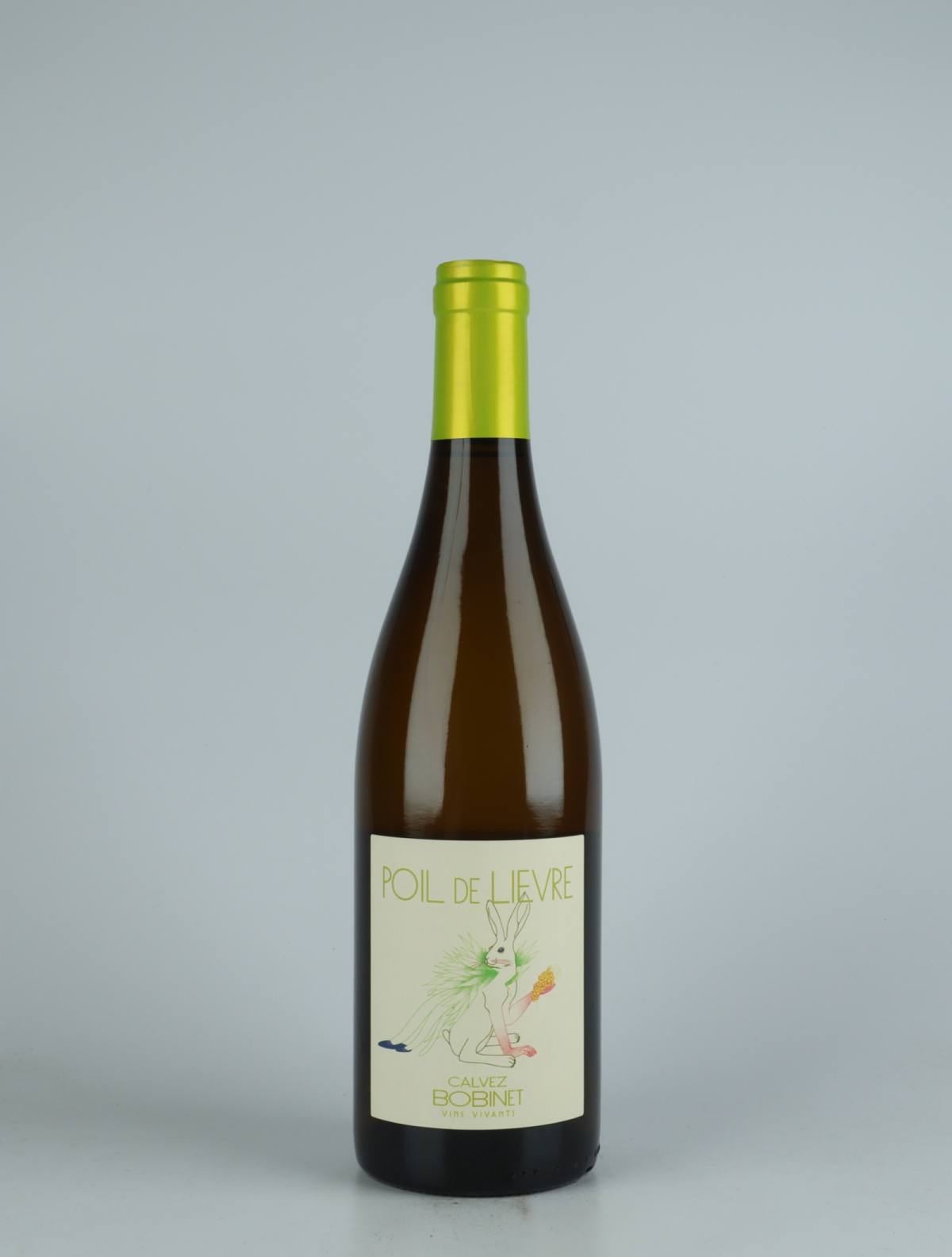 A bottle 2021 Saumur Blanc - Poil de Lièvre White wine from Domaine Bobinet, Loire in France