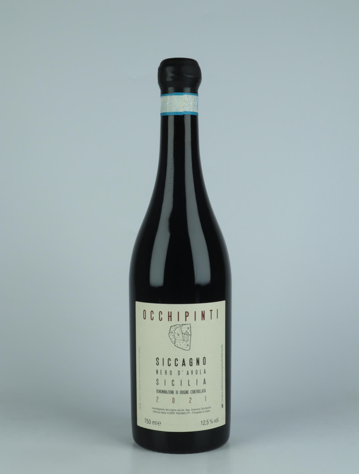 En flaske 2021 Siccagno Rødvin fra Arianna Occhipinti, Sicilien i Italien